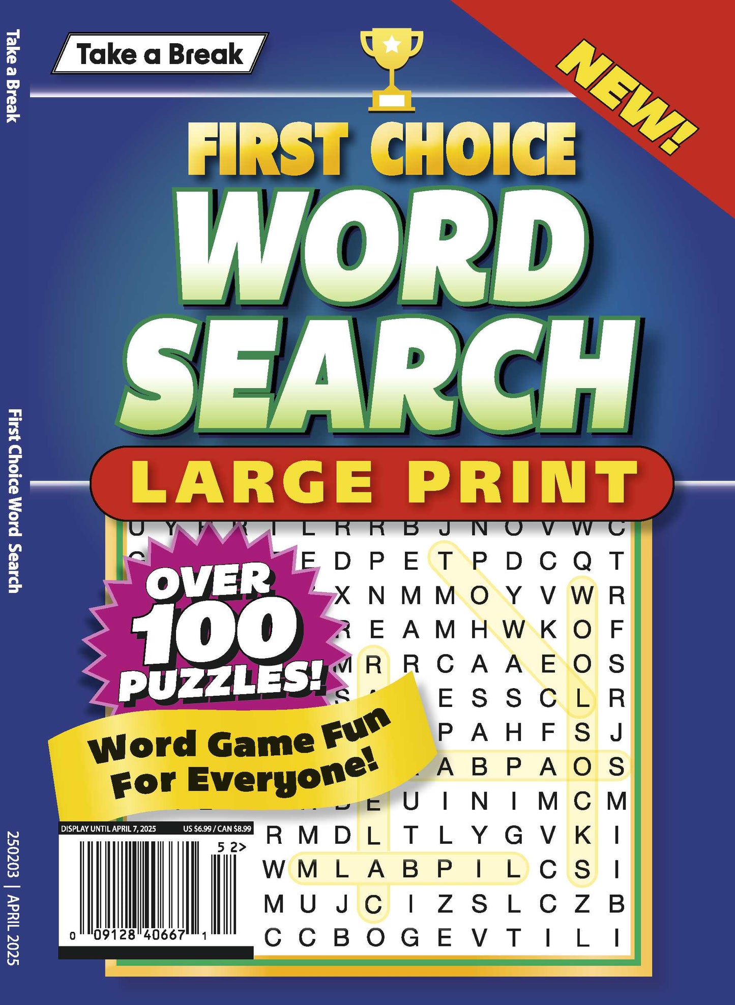 Take a Break - First Choice Word Search 25.01.03: Large Print, 100 Puzzles, The Perfect Word Game Fun For Everyone To Enjoy & More! Magazine Shop US