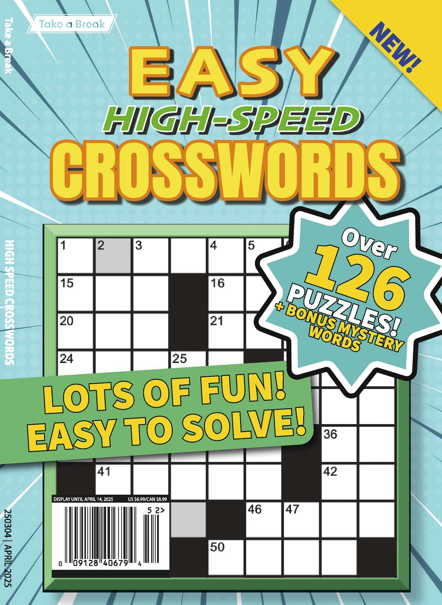 Take a Break - Easy Breezy Crossword 25.01.25: Over 126 Easy Puzzles, Crosswords For All Ages, Simple To Solve, Unplug, Relax, Hours Of Mind-Boosting Fun & More! Magazine Shop US