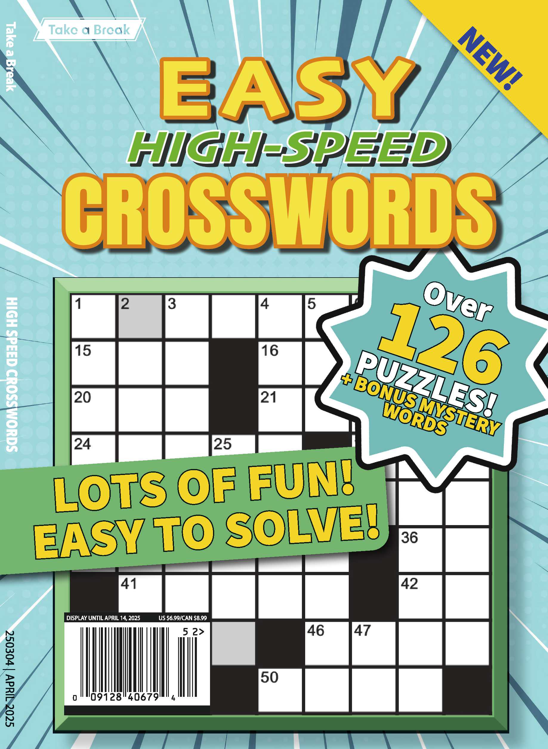 Take a Break - Easy Breezy Crossword 25.01.25: Over 126 Easy Puzzles, Crosswords For All Ages, Simple To Solve, Unplug, Relax, Hours Of Mind-Boosting Fun & More! Magazine Shop US