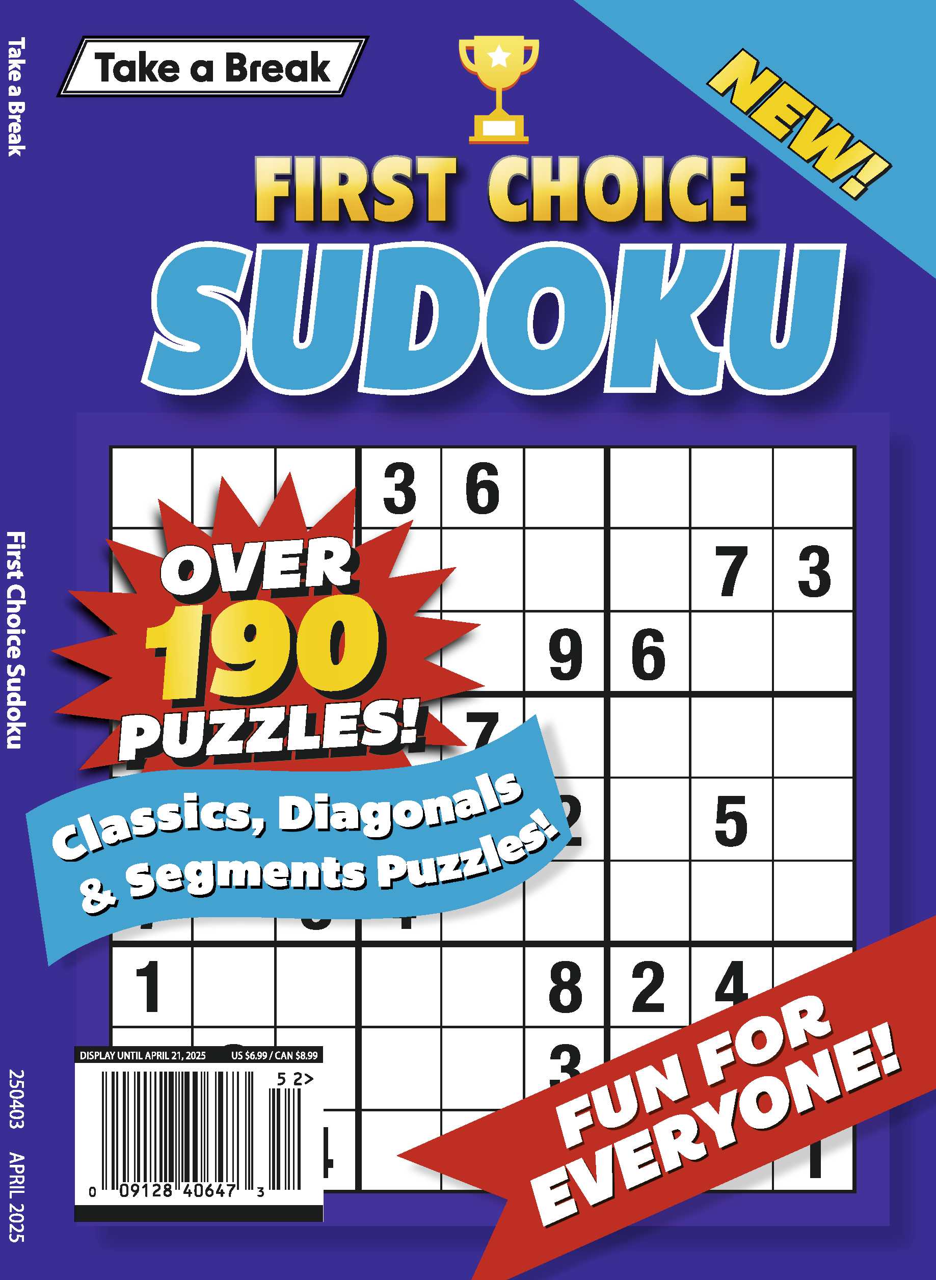 Take a Break - First Choice Sudoku 25.01.17: Over 190 Puzzles, Fun for Everyone, Classics, Diagonals, Segment Puzzles & More! Magazine Shop US