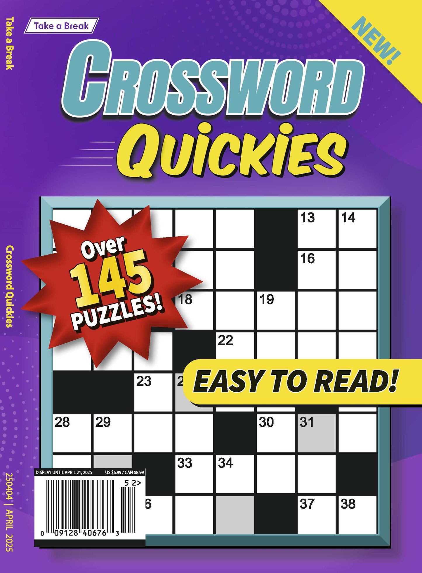 Take a Break - Crossword Quickies 25.01.17: Over 145 Puzzles, Easy To Read, Boost Your Brain, Relax, Solve & More! Magazine Shop US