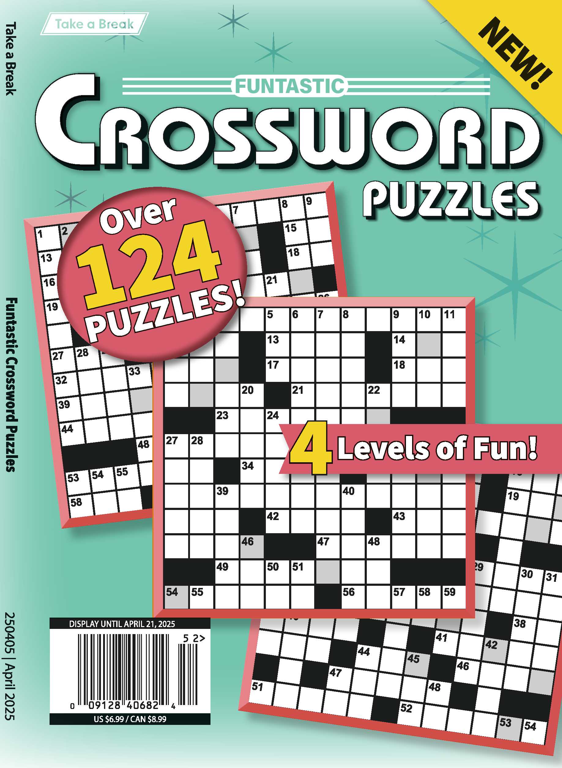 Take a Break - Funtastic Crossword 25.01.17: Over 124 Puzzles, 4 Levels Of Fun! Your First-Class Ticket To Unwind, Unplug, Relax & More! Magazine Shop US