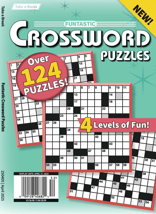 Take a Break - Funtastic Crossword 25.01.17: Over 124 Puzzles, 4 Levels Of Fun! Your First-Class Ticket To Unwind, Unplug, Relax & More! Magazine Shop US