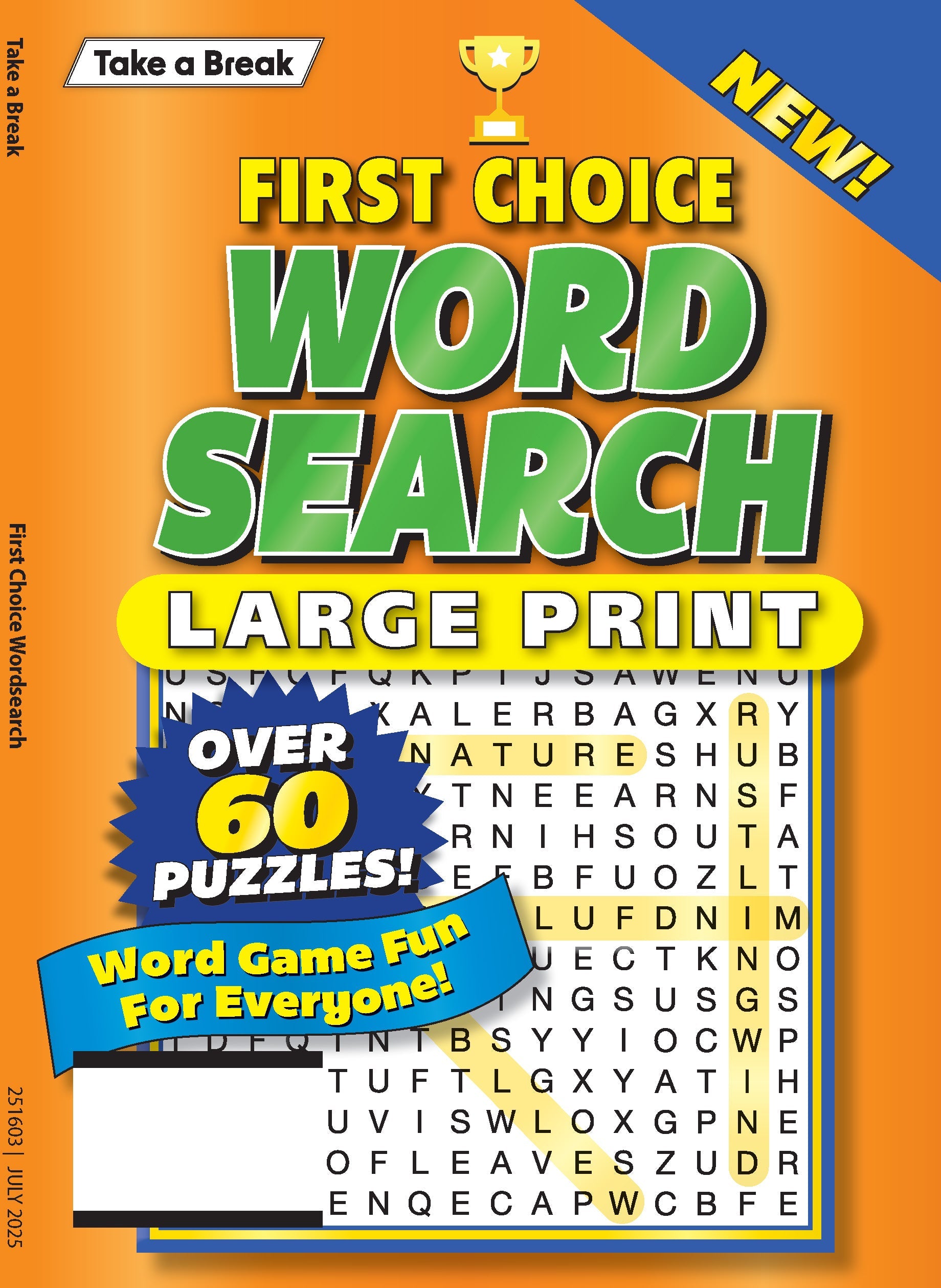 Take a Break - First Choice Word Search 25.04.11: Large Print, Over 60 Puzzles, Word Game Fun For Everyone! Magazine Shop US