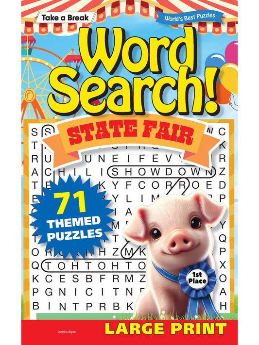 World's Best Puzzle - Word Search 25.04.18: Large Print, 71 Puzzles, 100 Pages, State Fair Edition, The Perfect Way To Unwind & Sharpen Your Brain! Magazine Shop US