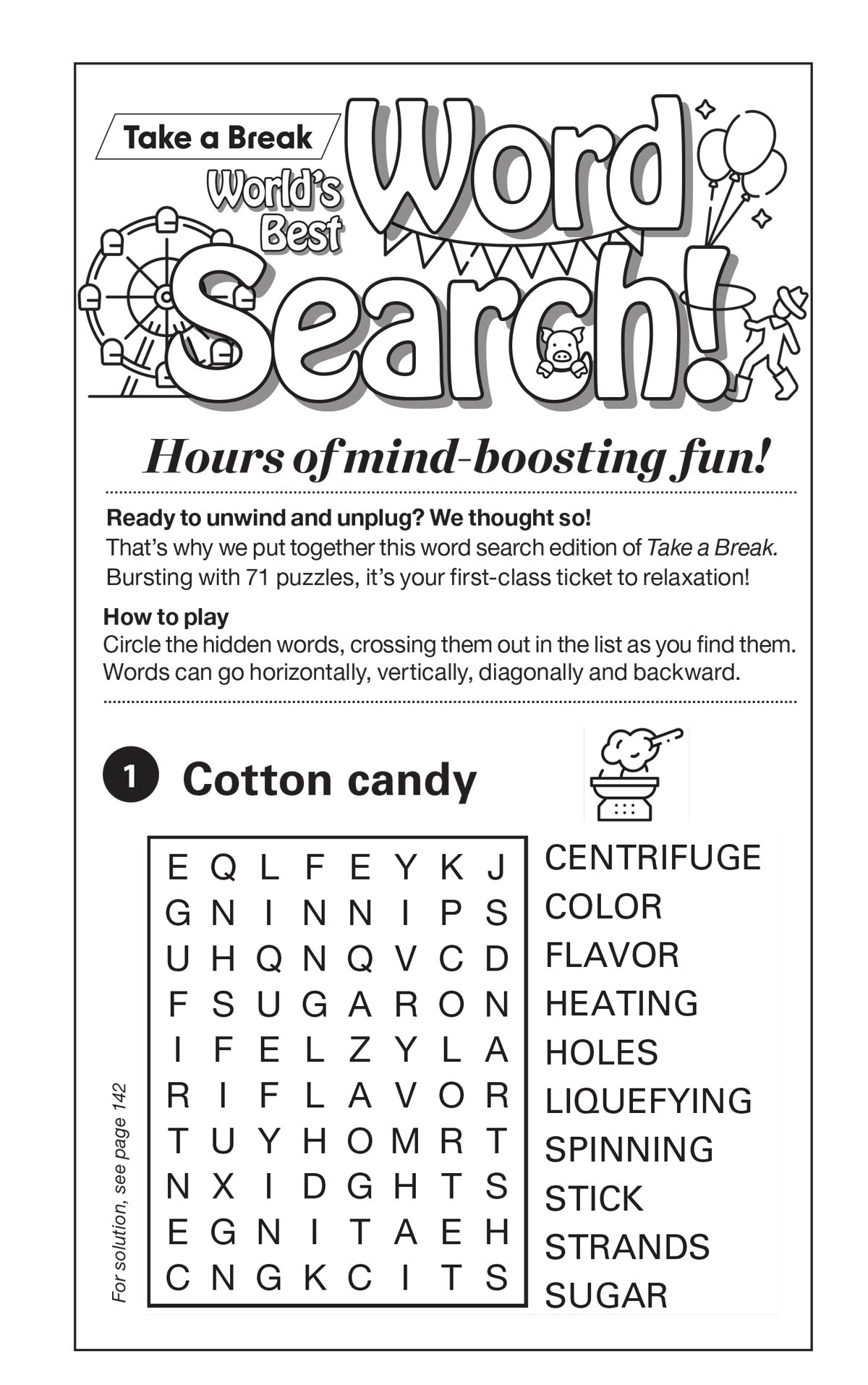 World's Best Puzzle - Word Search 25.04.18: Large Print, 71 Puzzles, 100 Pages, State Fair Edition, The Perfect Way To Unwind & Sharpen Your Brain! Magazine Shop US