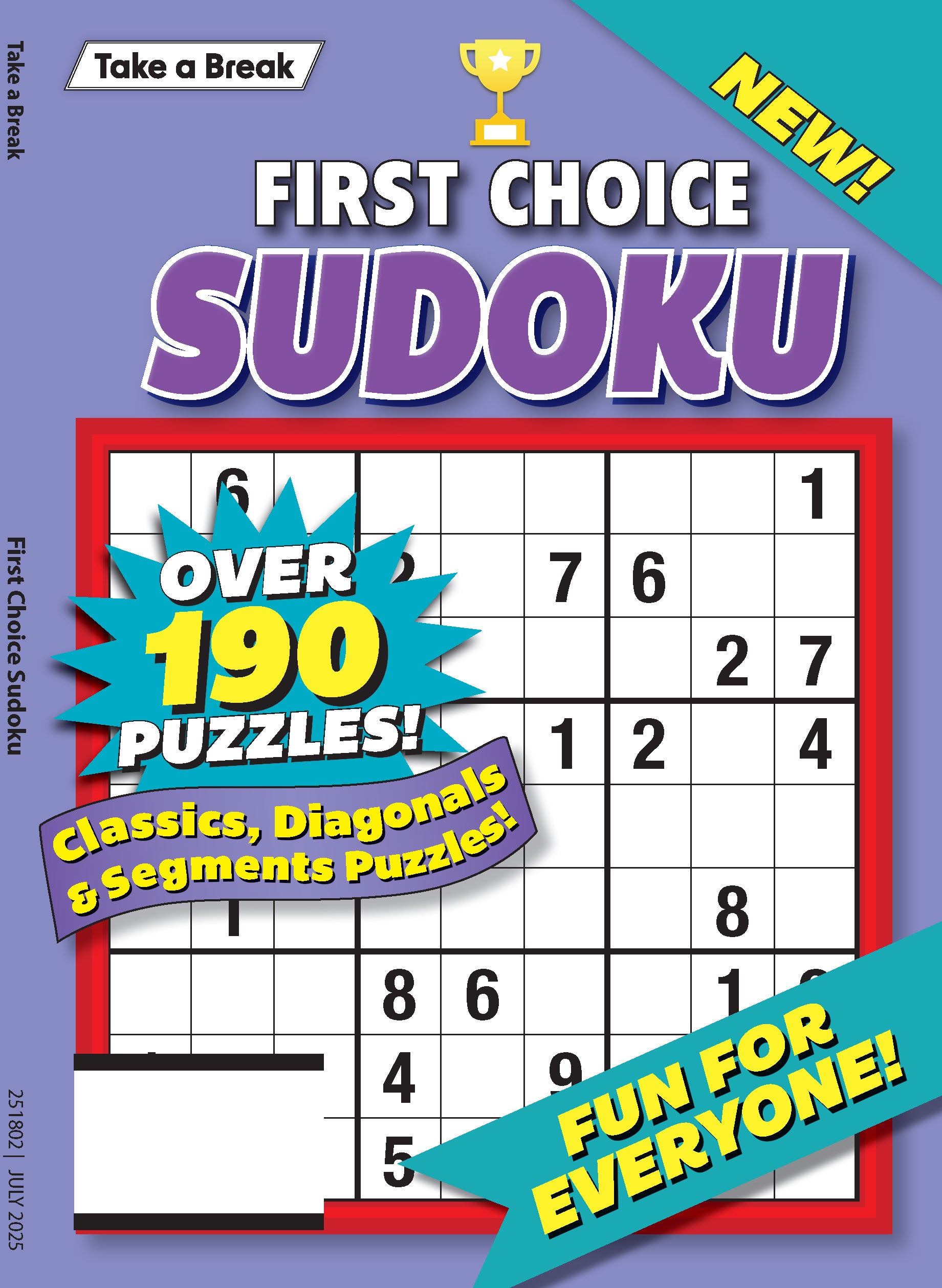Take a Break - First Choice Sudoku 25.04.11: Over 190 Puzzles, Classics, Diagonals & Segments Puzzles, Hours Of Mind-Boosting Fun For Everyone & More! Magazine Shop US