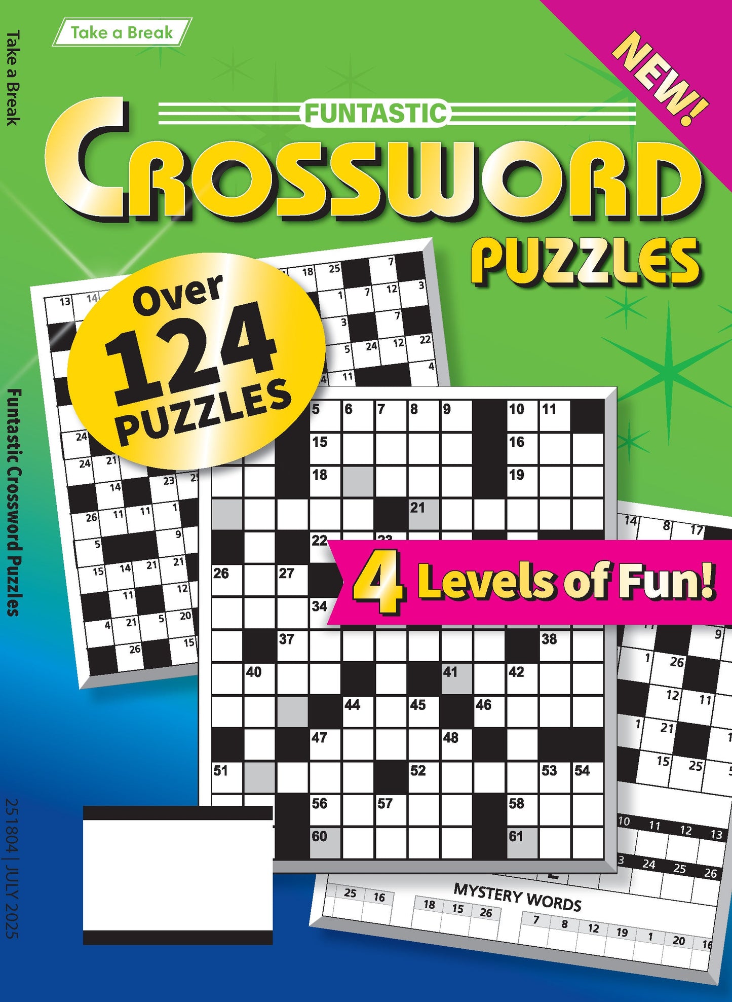 Take a Break - Funtastic Crossword 25.04.11: Over 124 Puzzles & 4 Levels Of Fun! Your First-Class Ticket To Unwind, Unplug, Relax & More! Magazine Shop US