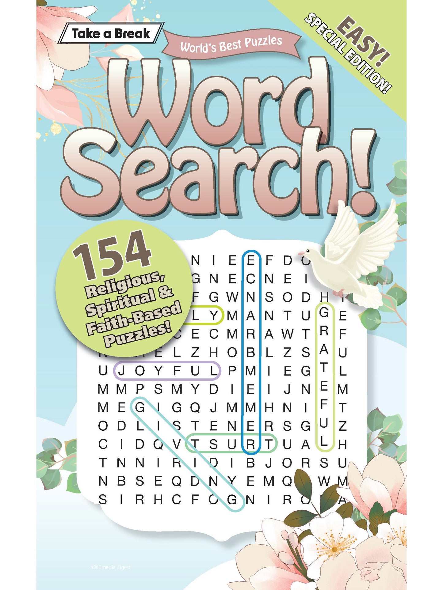 World's Best Puzzle - Word Search 25.05.02: 154 Religious, Spiritual & Faith Based Puzzles, Easy Spring Edition! The Perfect Way To Unwind, Sharpen Your Brain, Relax, Unplug & More! Magazine Shop US