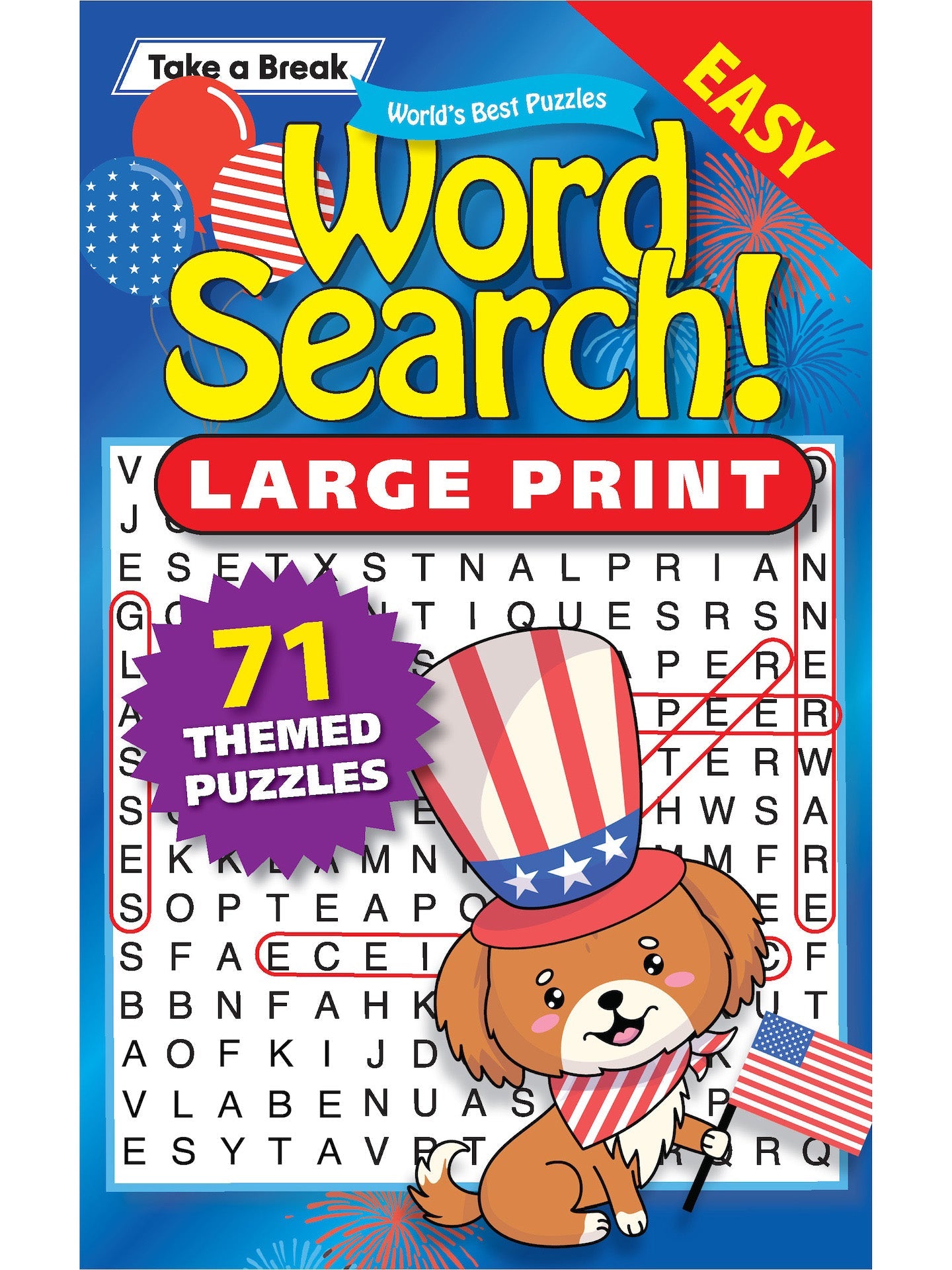 World's Best Puzzle - Word Search 25.05.02: Large Print, 71 American Themed Puzzles, Easy, Patriotic Puzzles, The Perfect Way To Unwind, Sharpen Your Brain, Relax, Unplug & More! Magazine Shop US