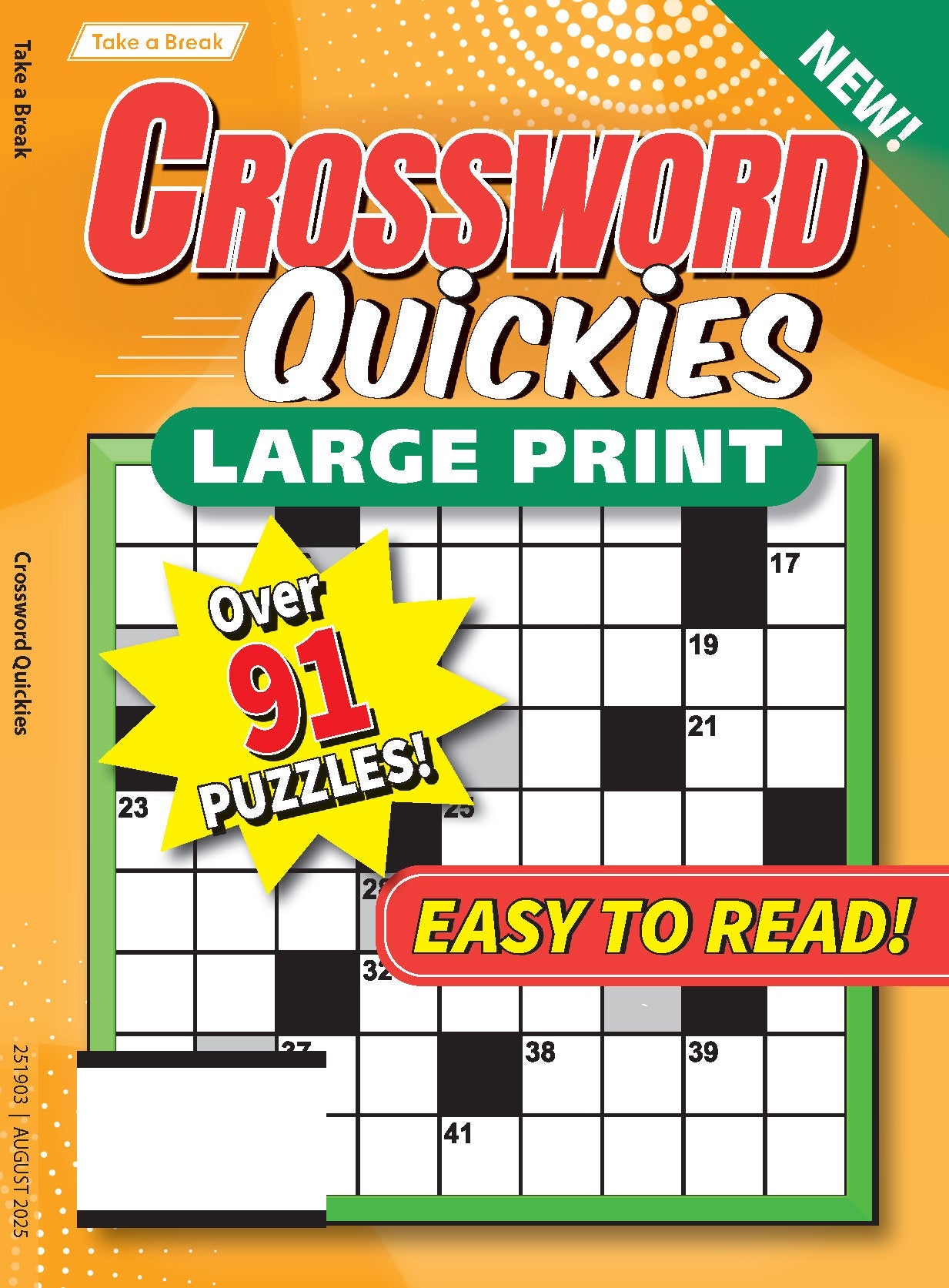 Take a Break - Crossword Quickies 25.05.02: Large Print, Over 91 Puzzles, Easy To Read, Boost Your Brain, Relax, Solve & More! Magazine Shop US