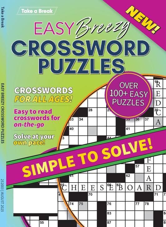 Take a Break - Easy Breezy Crossword 25.05.09: Over 100 Easy Puzzles, Crosswords For All Ages, Simple To Solve, Hours Of Mind Boosting Fun & More! Magazine Shop US