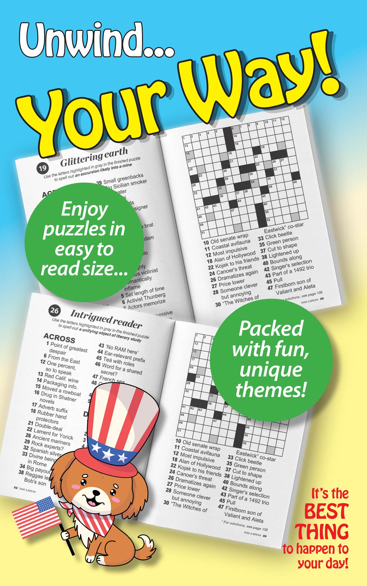 World's Best Puzzle - Crossword 25.05.23: Large Print, Over 99 Puzzles For Summer Fun, Patriotic Edition, Memorial Day, Fourth Of July, Mystery Words, Enjoy Hours Of Mind-Boosting Fun & More! Magazine Shop US