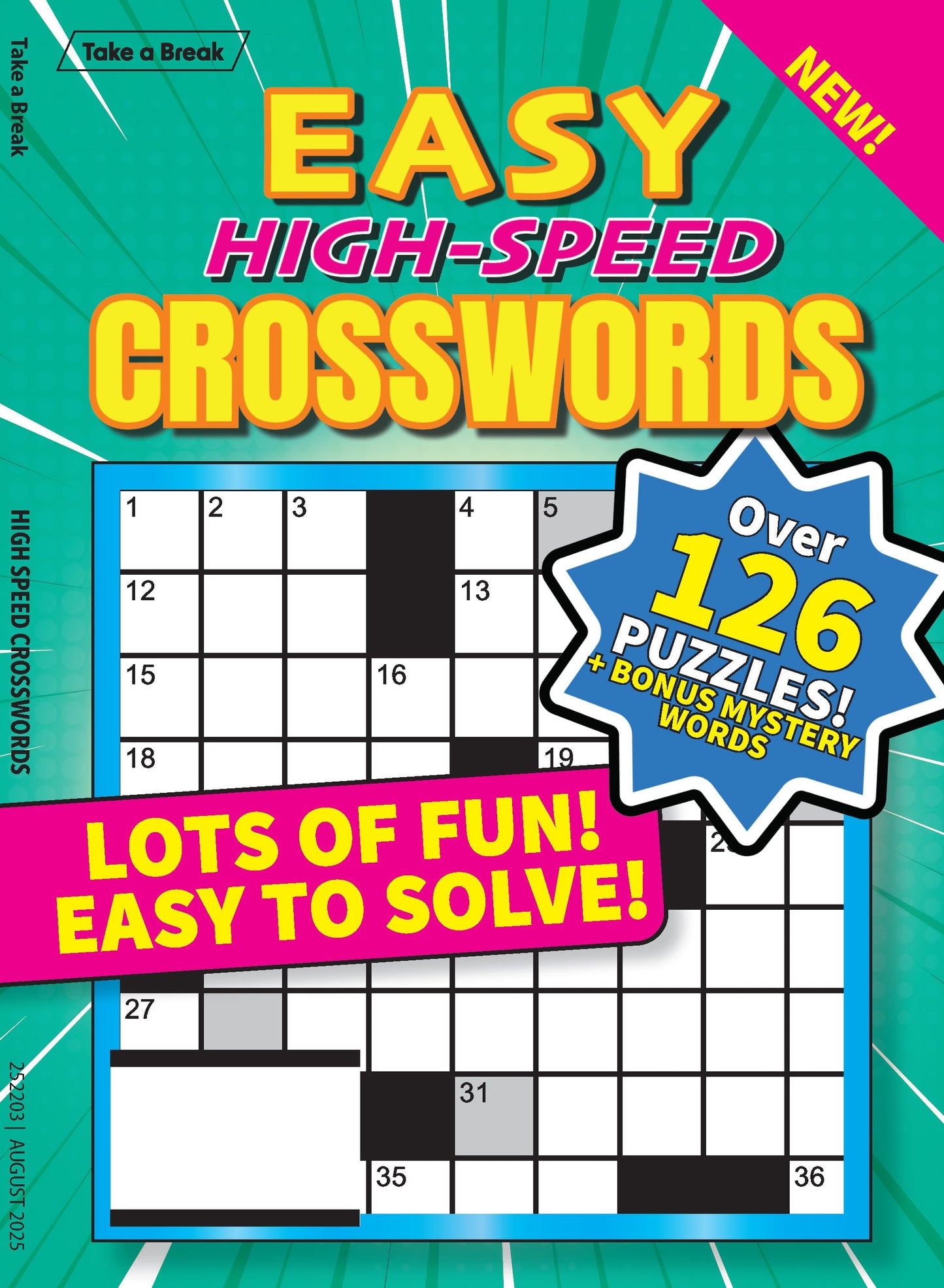 Take a Break - Easy High Speed Crosswords 25.05.09: Over 126 Puzzles, Lots Of Fun, Easy To Solve, Bonus Mystery Words, Unplug, Relax, Destress & More! Magazine Shop US