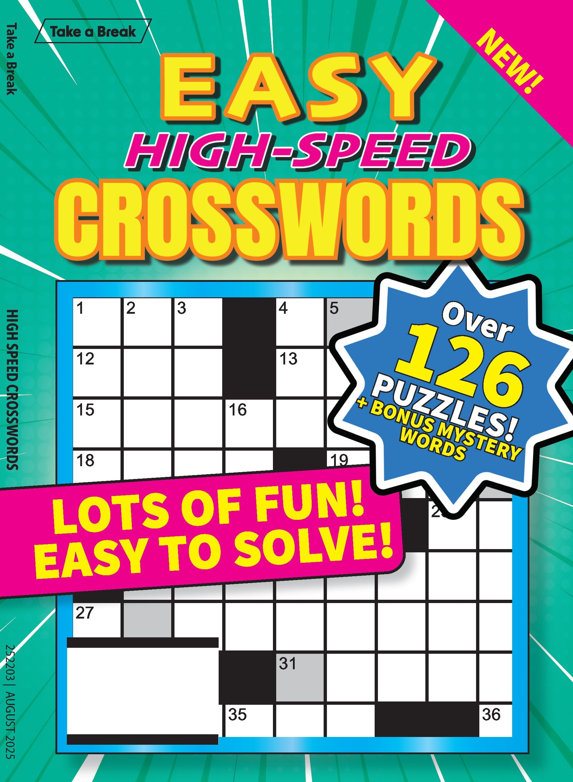 Take a Break - Easy High Speed Crosswords 25.05.09: Over 126 Puzzles, Lots Of Fun, Easy To Solve, Bonus Mystery Words, Unplug, Relax, Destress & More! Magazine Shop US