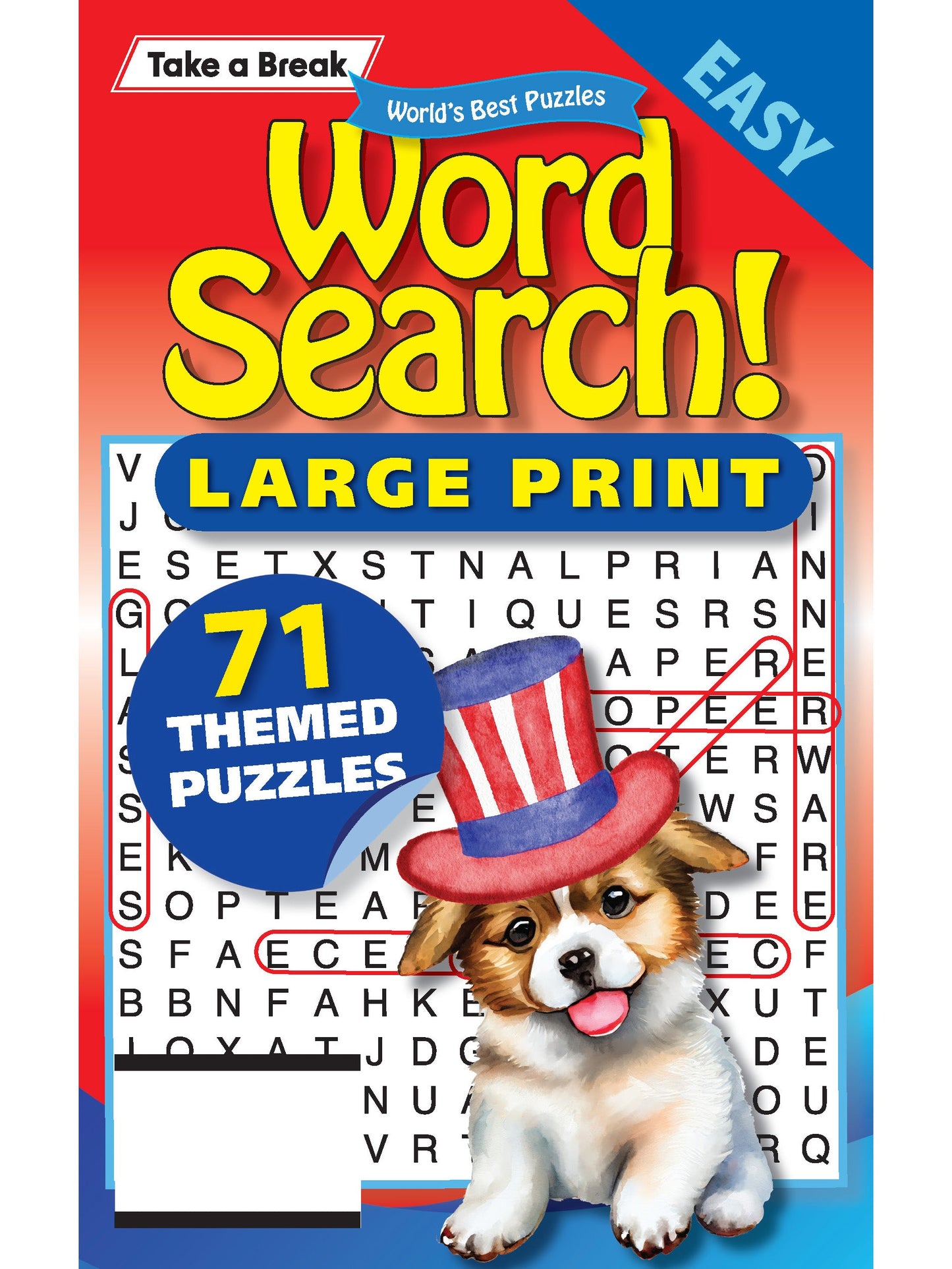 World's Best Puzzle - Word Search 25.05.30: 71 Large Print Puzzles, 100 Pages, Patriotic, Dog Lovers, American-Themed! The Perfect Way To Unwind, Sharpen Your Brain, Skills, Unplug & Relax! Magazine Shop US