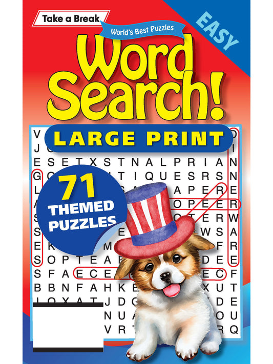 World's Best Puzzle - Word Search 25.05.30: 71 Large Print Puzzles, 100 Pages, Patriotic, Dog Lovers, American-Themed! The Perfect Way To Unwind, Sharpen Your Brain, Skills, Unplug & Relax! Magazine Shop US