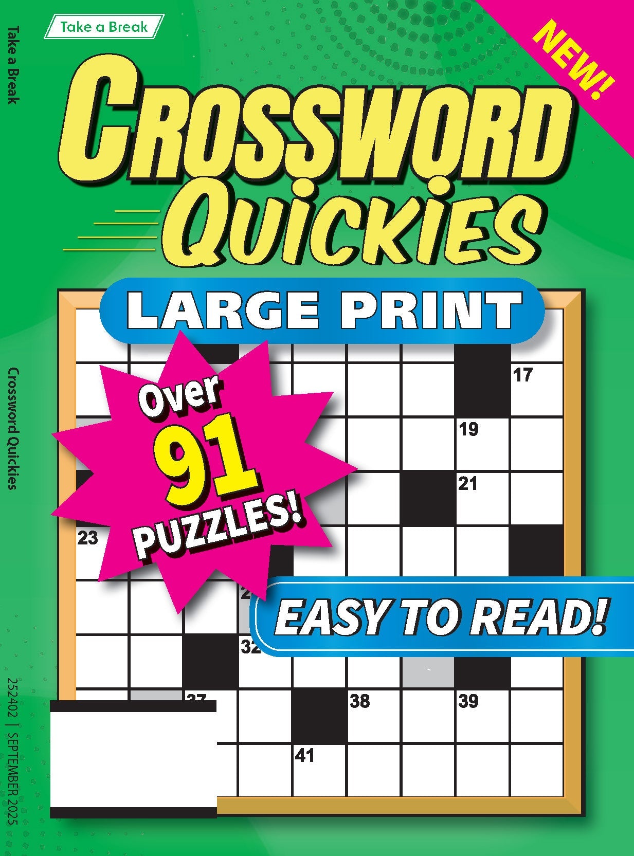 Take a Break - Crossword Quickies 25.06.02: Large Print, Over 91 Puzzles, Easy To Read, Boost Your Brain & More! Magazine Shop US
