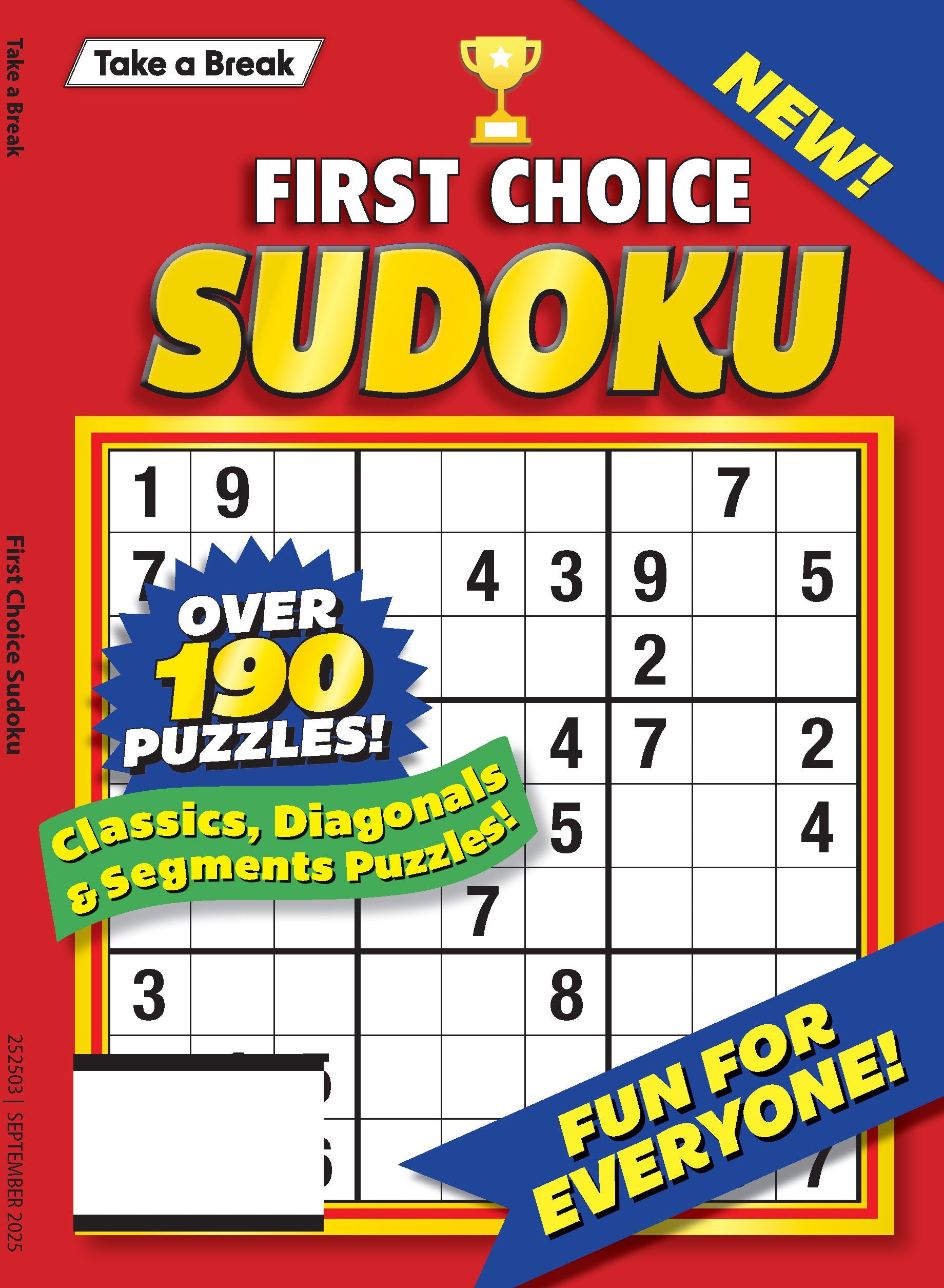 Take a Break - First Choice Sudoku 25.06.13: Large Print, Over 190 Puzzles, Classics, Diagonals, Segment Puzzles, Games, Mind Boosting Fun, Unplug, Solve, Relax & More! Magazine Shop US