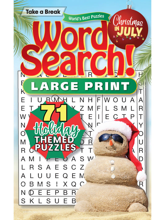 World's Best Puzzle - Word Search 25.07.11: Large Print, 71 Puzzles, Christmas In July, Holiday Themed Puzzles, Relax & Unwind, Great For Travel & More! Magazine Shop US