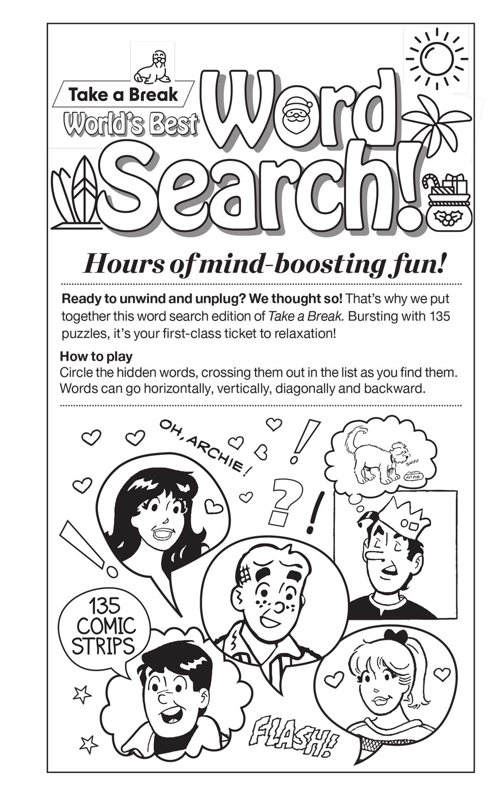 World's Best Puzzle - Word Search 25.07.18: Archie's Holly Jolly Summer, Christmas In July, 134+ Puzzles, Relax & Unwind, Great For Travel & More! Magazine Shop US