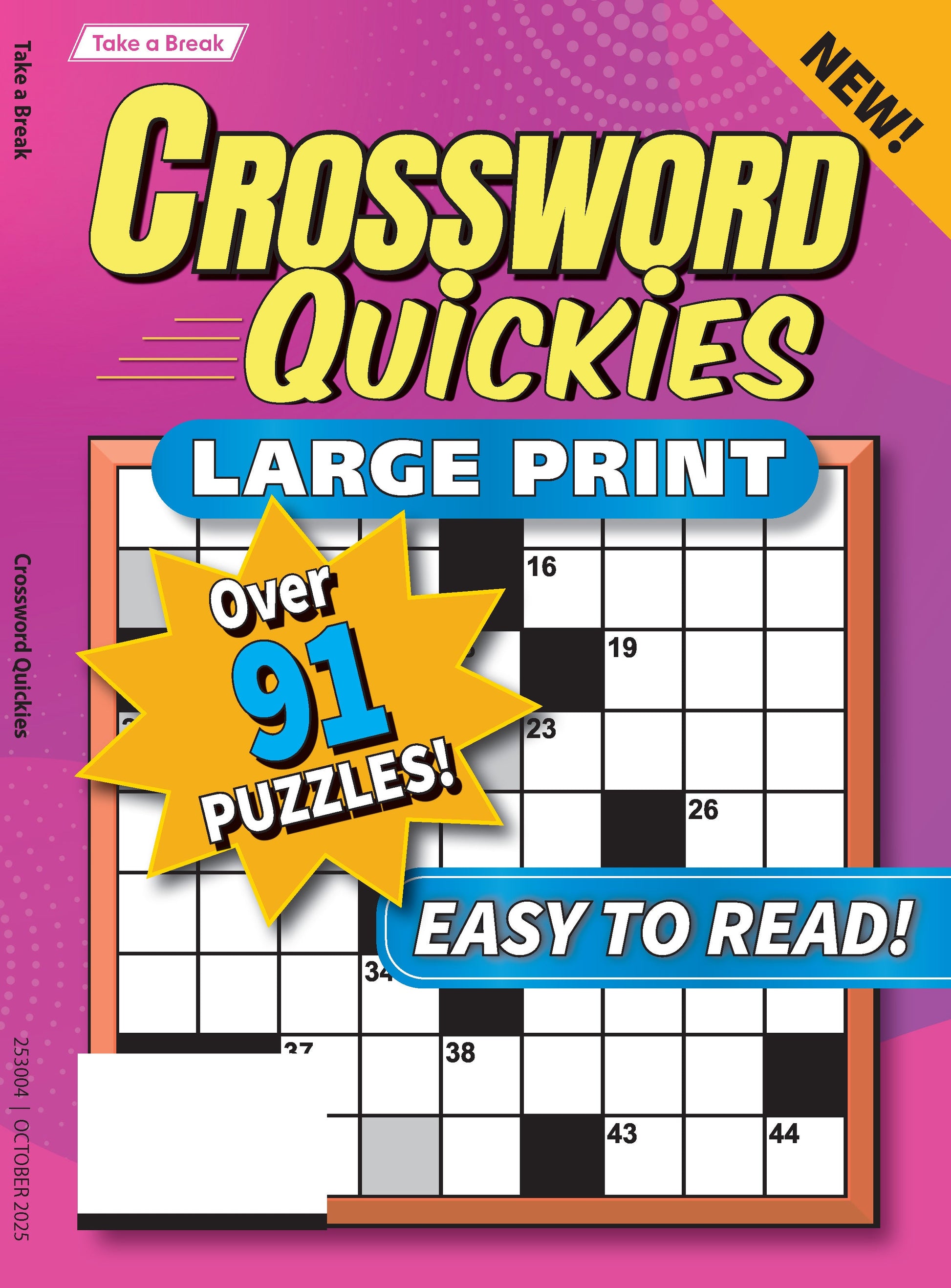 Take a Break - Crossword Quickies 25.07.18: Large Print, 91 Puzzles, Relax & Unwind, Great For Travel, Easy To Read & More! Magazine Shop US