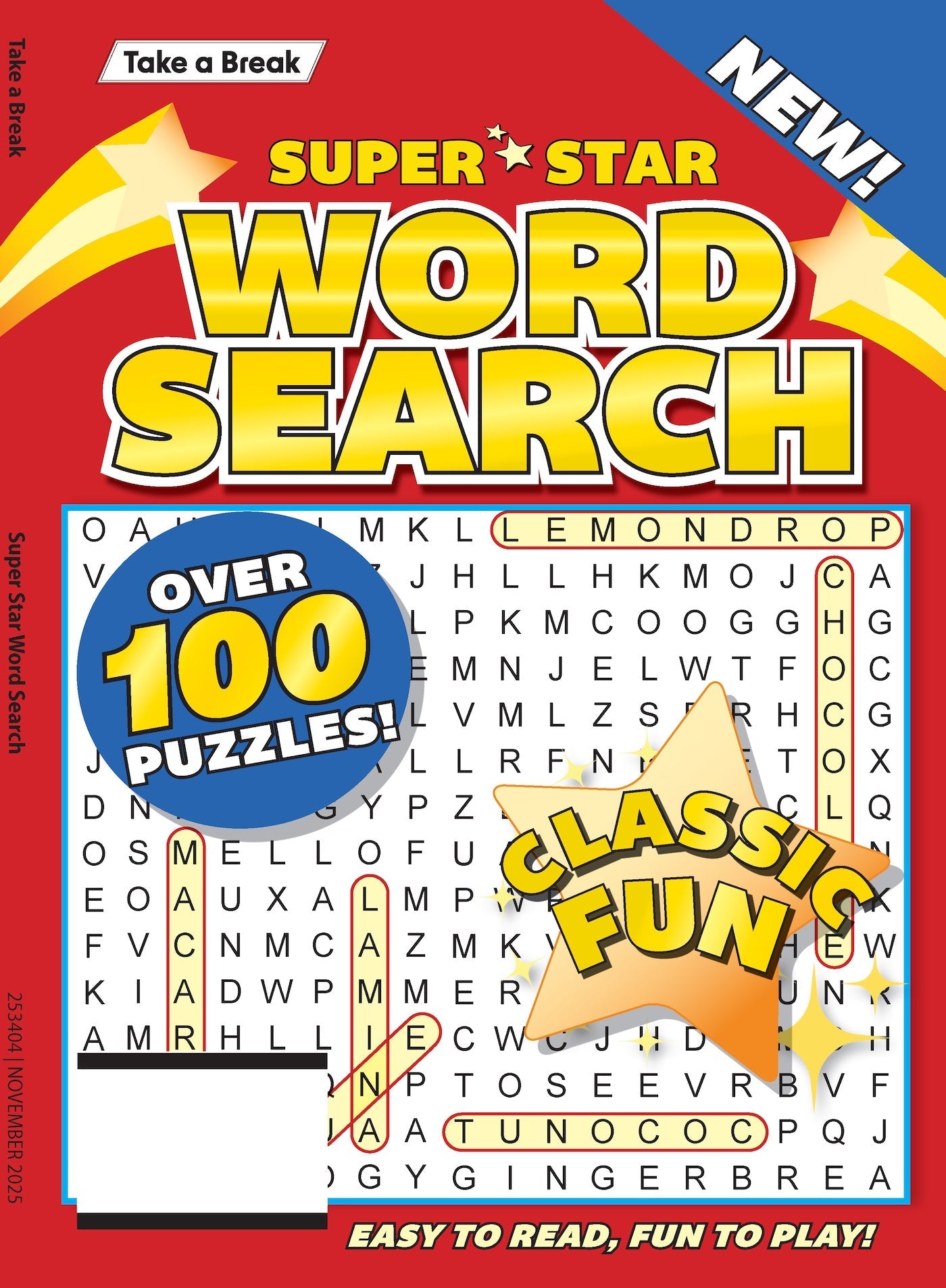 Take a Break - Superstar Word Search 25.08.15: Over 100 Puzzles For Classic Fun, Easy To Read, Fun To Play, Relax, Unwind, Solve, Great For Travel, Brain Boosters & More! Magazine Shop US