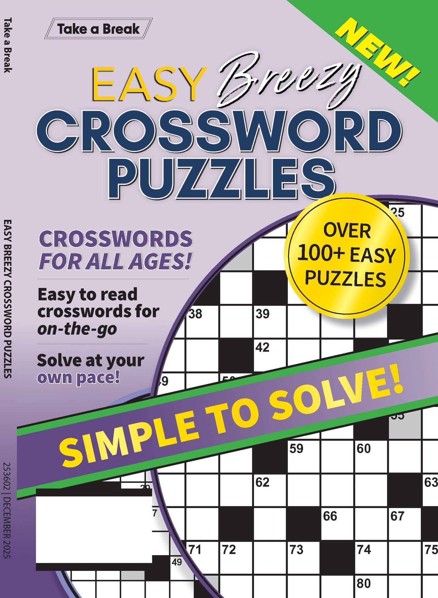 Take a Break - Easy Breezy Crossword 25.08.29: 100+ Easy Puzzles, Crosswords For All Ages, Simple To Solve At Your Own Pace, Relax & Unwind, Hours Of Mind-Boosting Fun, Perfect For On The Go & More! Magazine Shop US