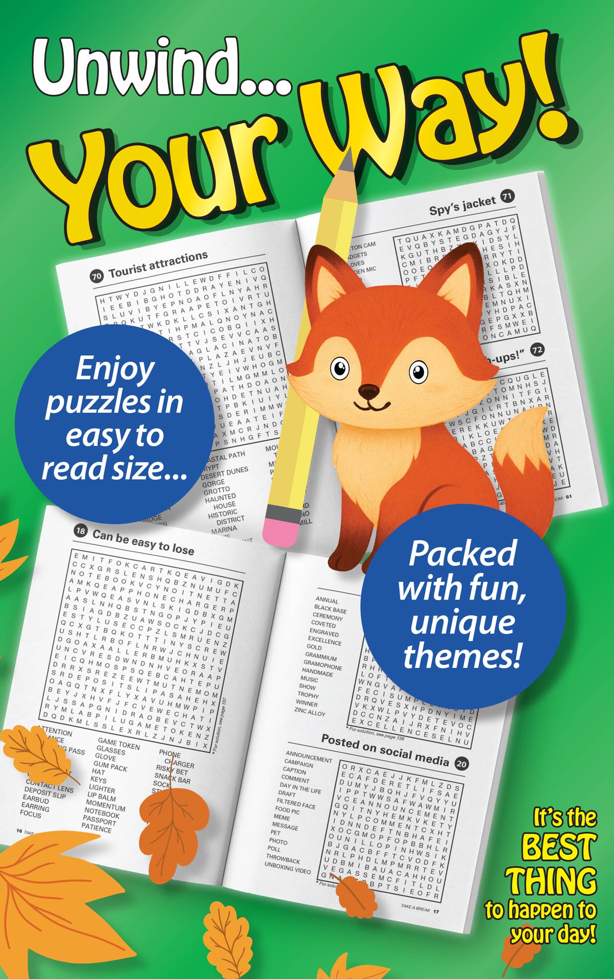 World's Best Puzzle - Word Search 25.09.05: Easy To Read, Unique Themes, 150+ Puzzles,10 Bonus Crisscross & Fill-In Puzzles, Relax & Unwind, Sharpen Your Brain, Great For Travel & More! Magazine Shop US