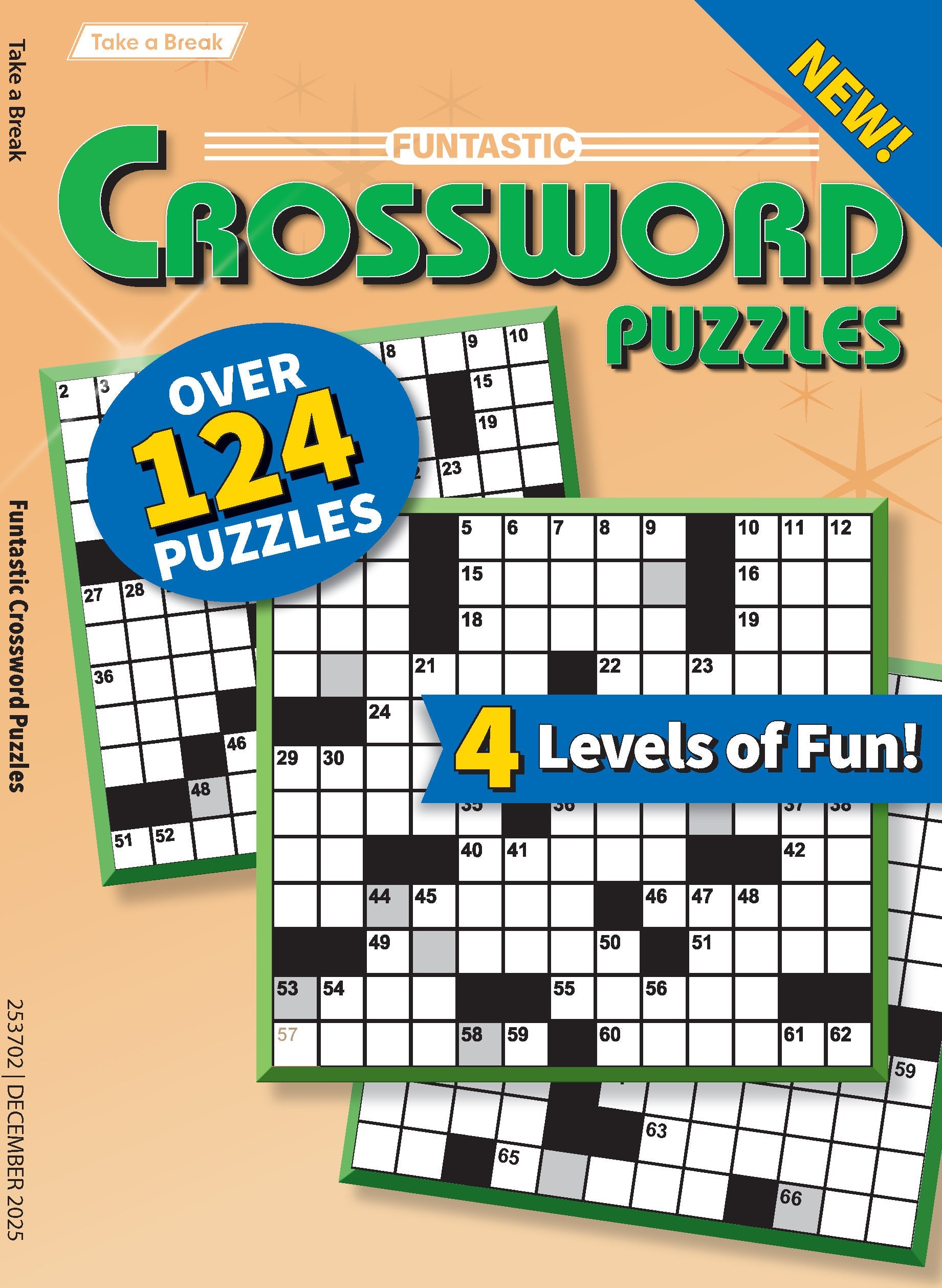 Take a Break - Funtastic Crossword 25.09.05: Large Print, Over 124 Puzzles, 4 Levels Of Fun, Relax, Unwind, Solve & More! Magazine Shop US