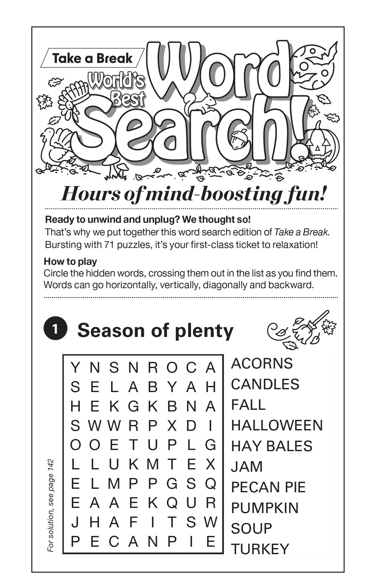 World's Best Puzzle - Word Search 25.09.12: Large Print, 71 Autumn Themed Puzzles, Fall, Thanksgiving, Easy, Seasonal Fun, Relax, Unwind, Great For Travel & More! Magazine Shop US