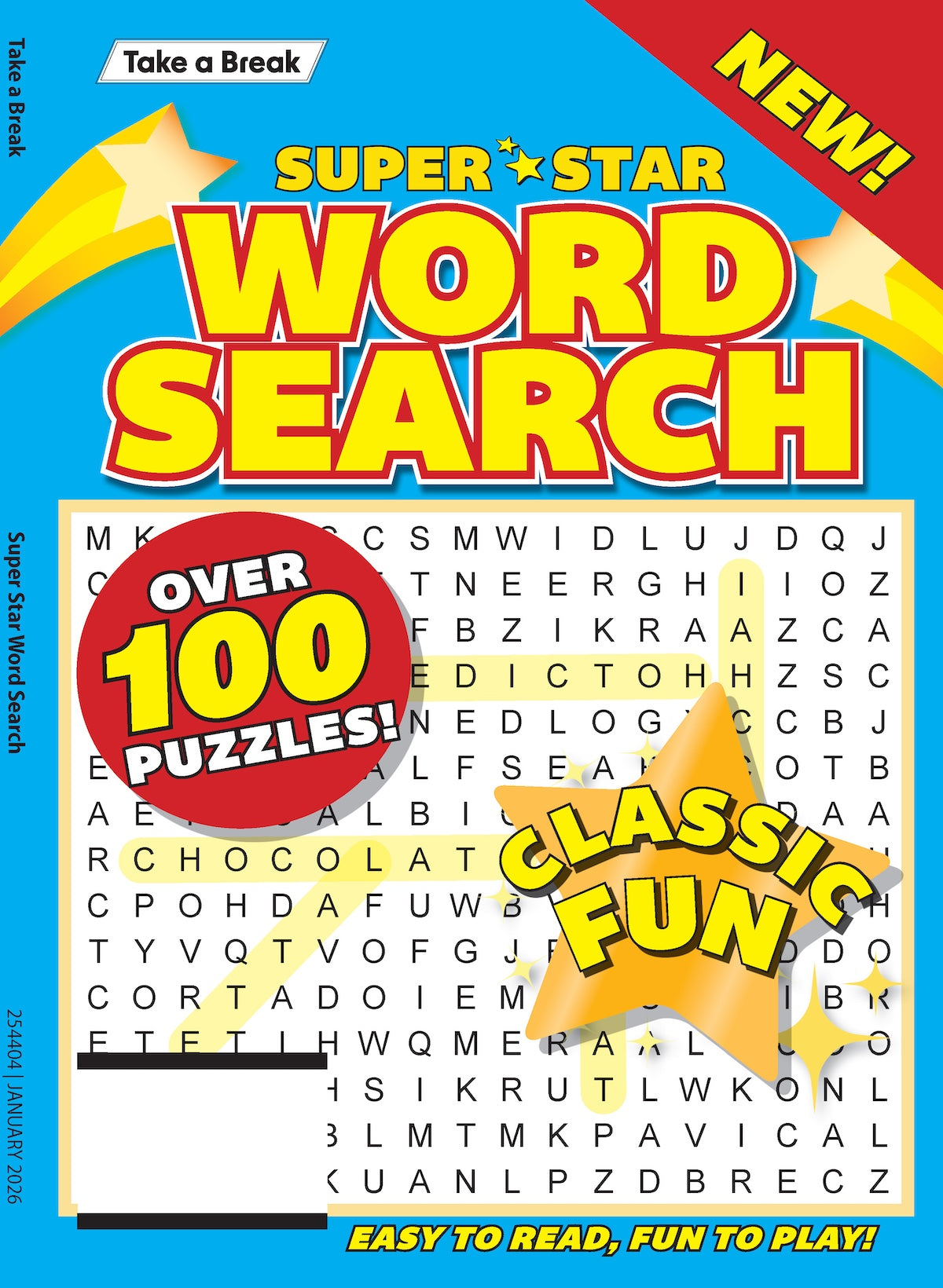 Take a Break - Superstar Word Search 25.10.24: Over 100 Puzzles, Classic Fun, Easy To Read, Fun To Play, Relax & Unwind, Great For Travel, Brain Booster & More! Magazine Shop US