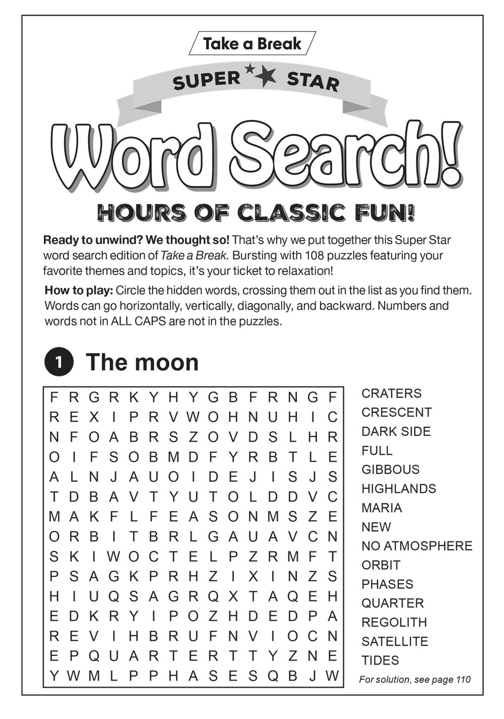 Take a Break - Superstar Word Search 25.10.24: Over 100 Puzzles, Classic Fun, Easy To Read, Fun To Play, Relax & Unwind, Great For Travel, Brain Booster & More! Magazine Shop US