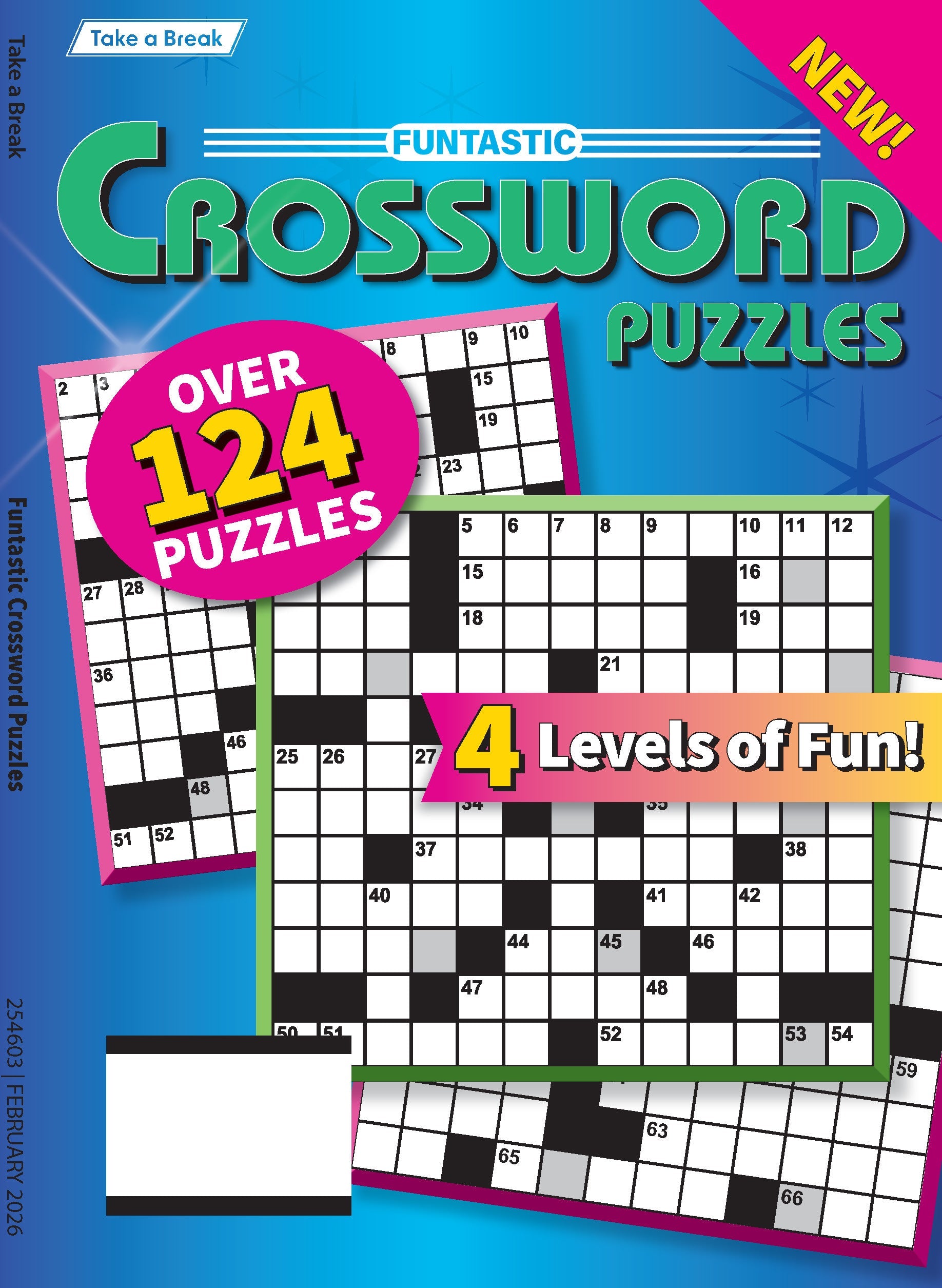 Take a Break - Funtastic Crossword 25.11.07: Large Print, 124 Puzzles, Relax & Unwind, Great For Travel, Brain Booster & More! Magazine Shop US
