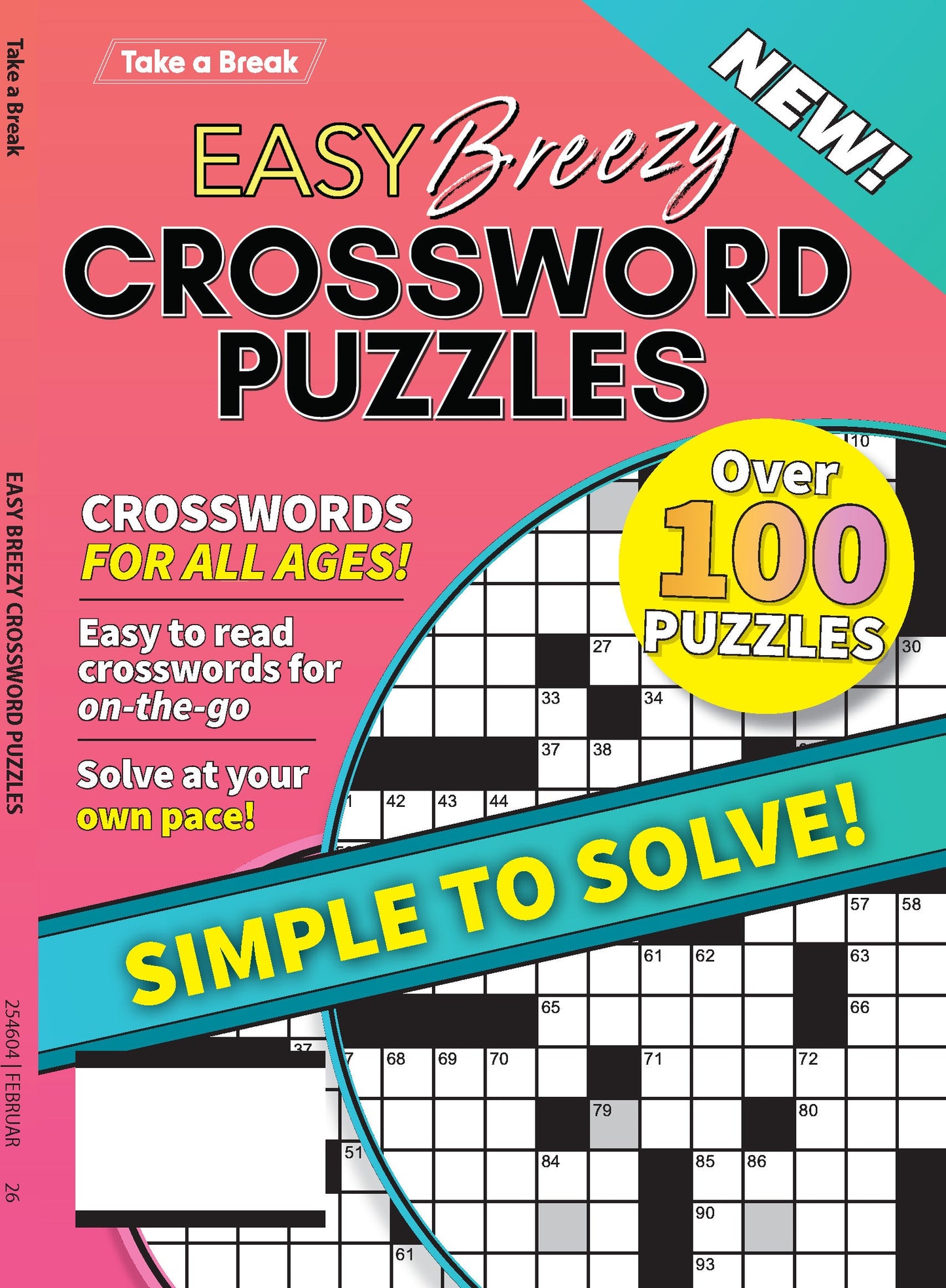 Take a Break - Easy Breezy Crossword 25.11.07: Over 100 Easy Puzzles, Crosswords For All Ages, Simple To Solve, Relax & Unwind, Great For Travel, Brain Booster & More! Magazine Shop US