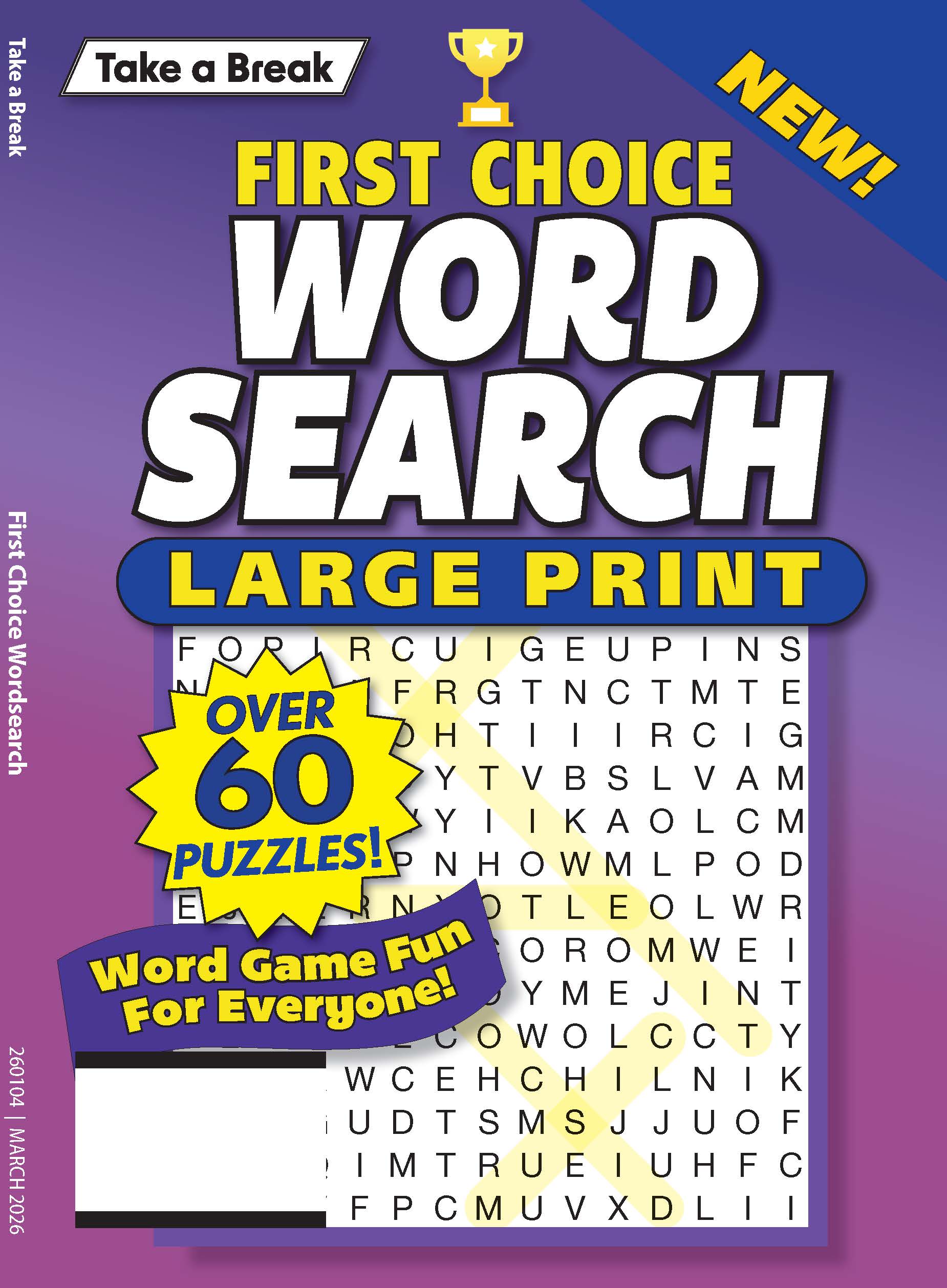 Take a Break - First Choice Word Search 25.12.26: Large Print, Over 60 Puzzles, Word Game Fun For Everyone, Relax & Unwind, Great For Travel, Hours Of Mind-Boosting Fun & More! Magazine Shop US