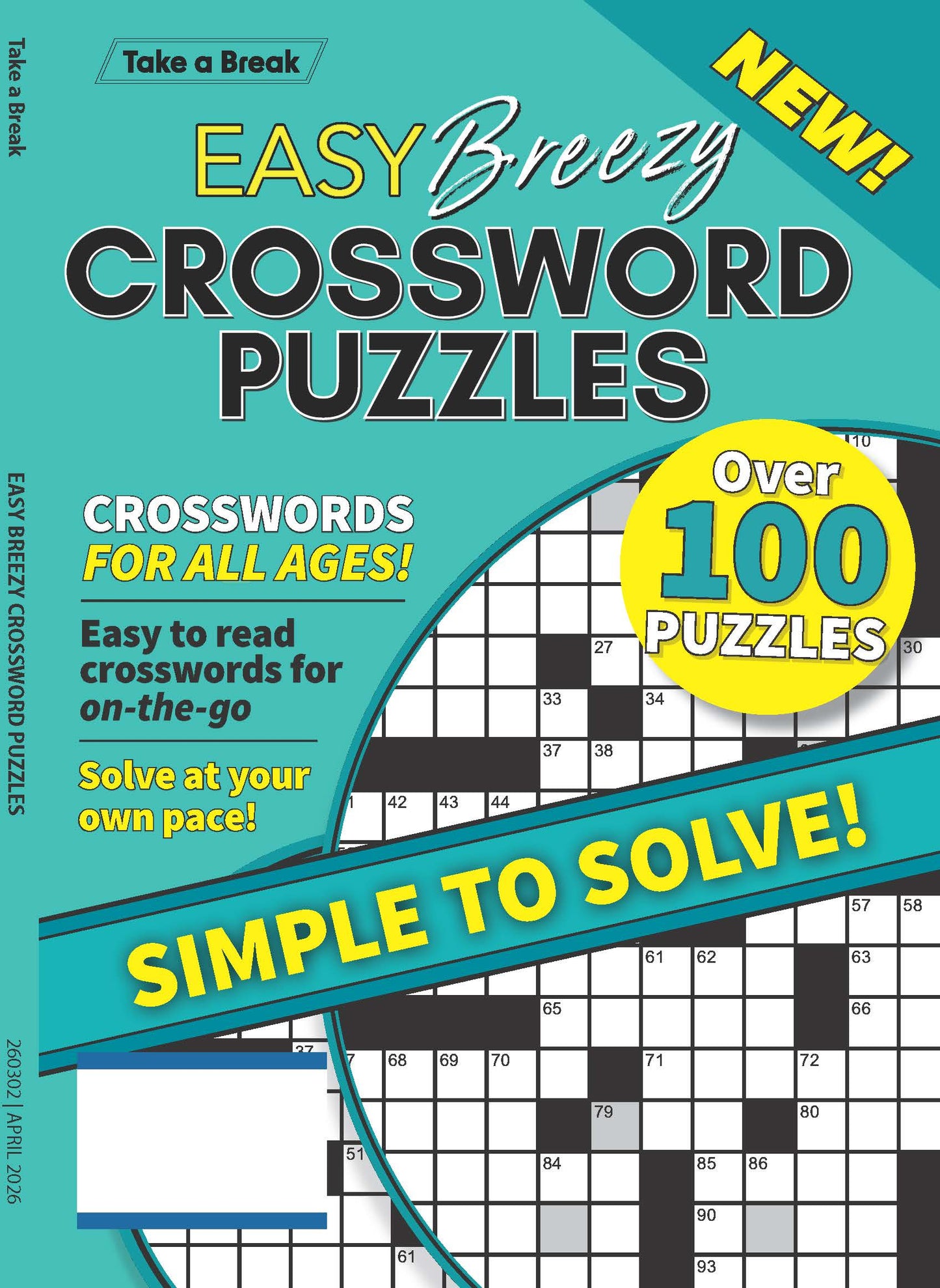 Take a Break - Easy Breezy Crossword 26.01.09: Over 100 Easy Puzzles, Crosswords For All Ages, Simple To Solve, Relax & Unwind, Great For Travel, Brain Booster & More! Magazine Shop US
