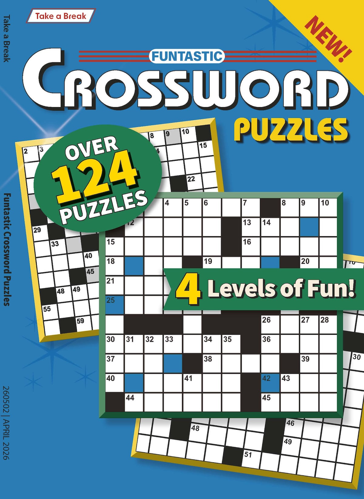 Take a Break - Funtastic Crossword 26.01.23: Over 124 Puzzles, 4 Levels Of Fun, Relax & Unwind, Great For Travel, Sharpen Your Brain & More! Magazine Shop US