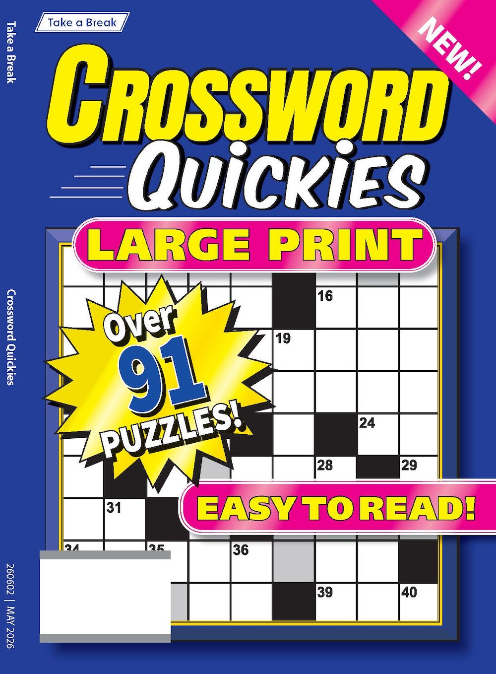 Take a Break - Crossword Quickies 26.01.30: Large Print, Over 91 Puzzles, Easy To Read Puzzles, Relax & Unwind, Quick Puzzles, Sharpen & Boost Your Brain & More! Magazine Shop US