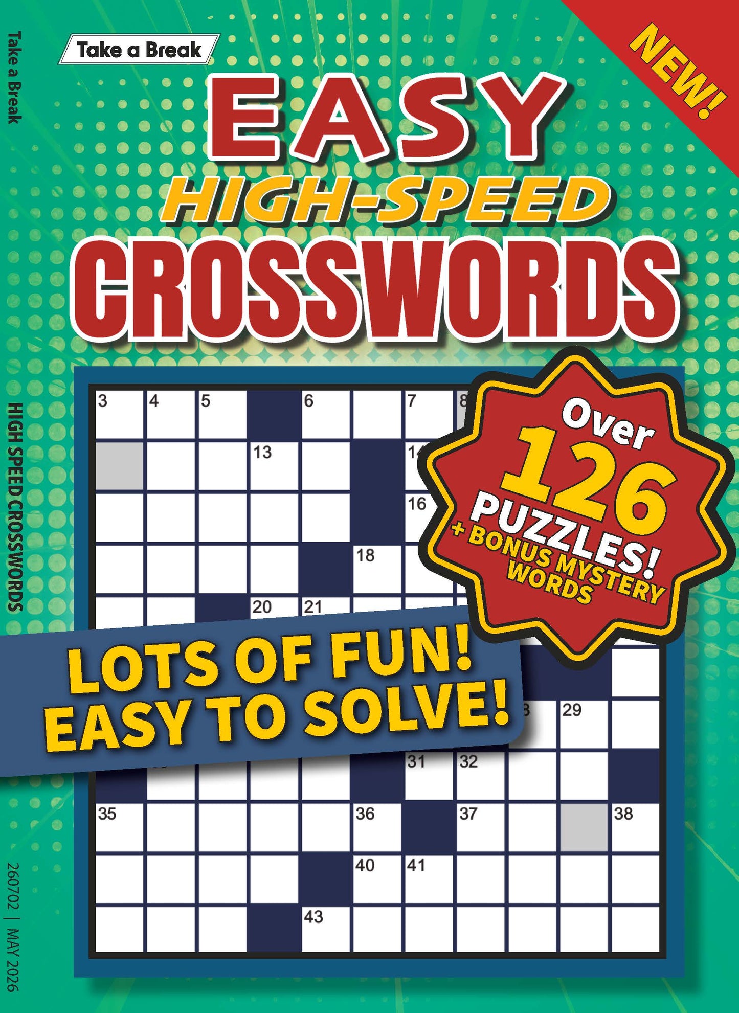Take a Break - High Speed Crossword 26.04.03: Over 126 Puzzles & Bonus Mystery Words, Relax & Unwind, Great For Travel, Perfect Daily Mental Workouts, Lots Of Fun, Easy To Solve & More! Magazine Shop US
