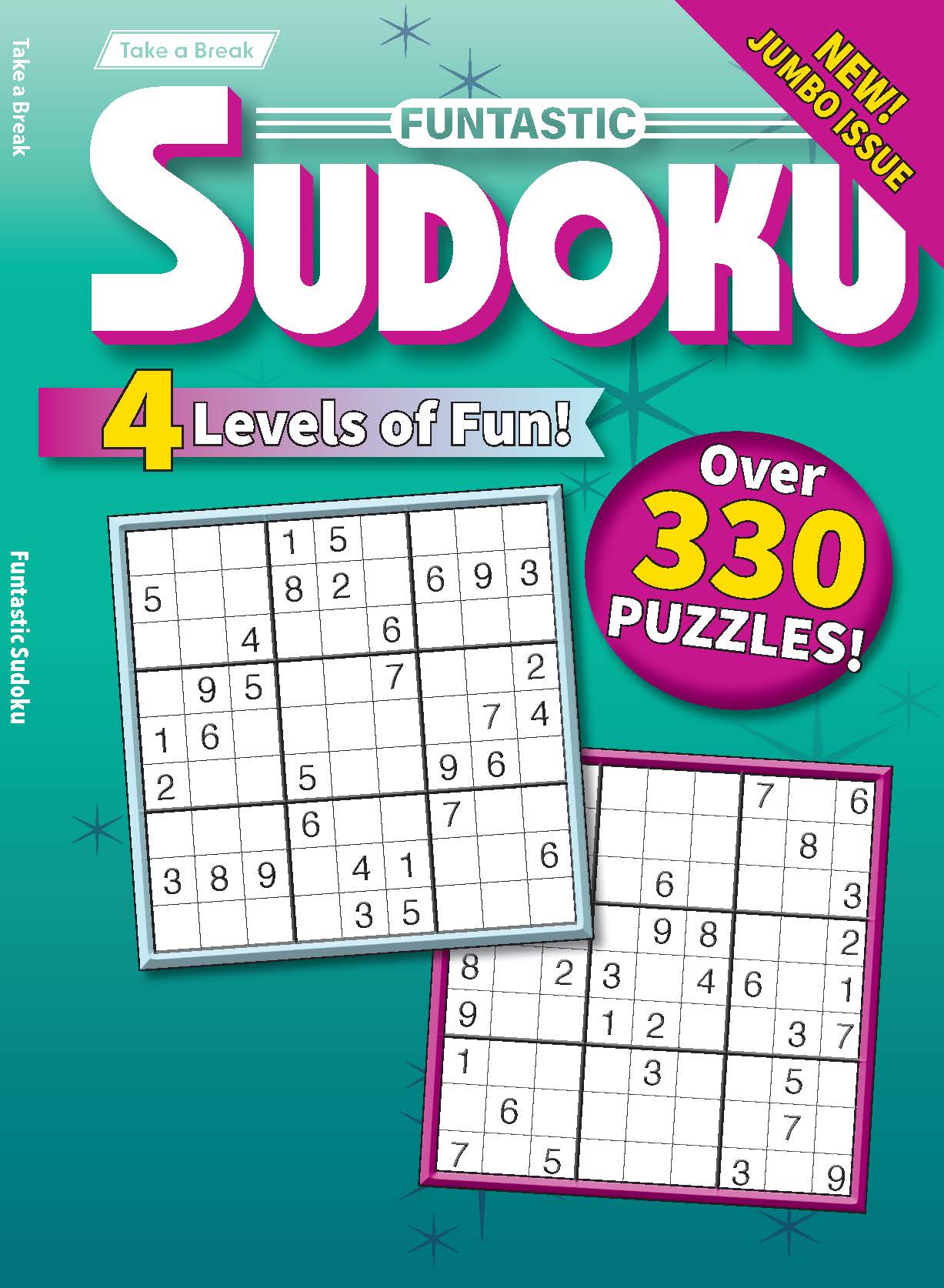 Take a Break - Funtastic Sudoku 26.04.03: Jumbo Issue, 330+ Puzzles & 4 Levels Of Fun, Relax & Unwind, Great For Travel, Long Trips & Quiet Evenings, Daily Brain Training To Sharpen Your Brain & More! Magazine Shop US