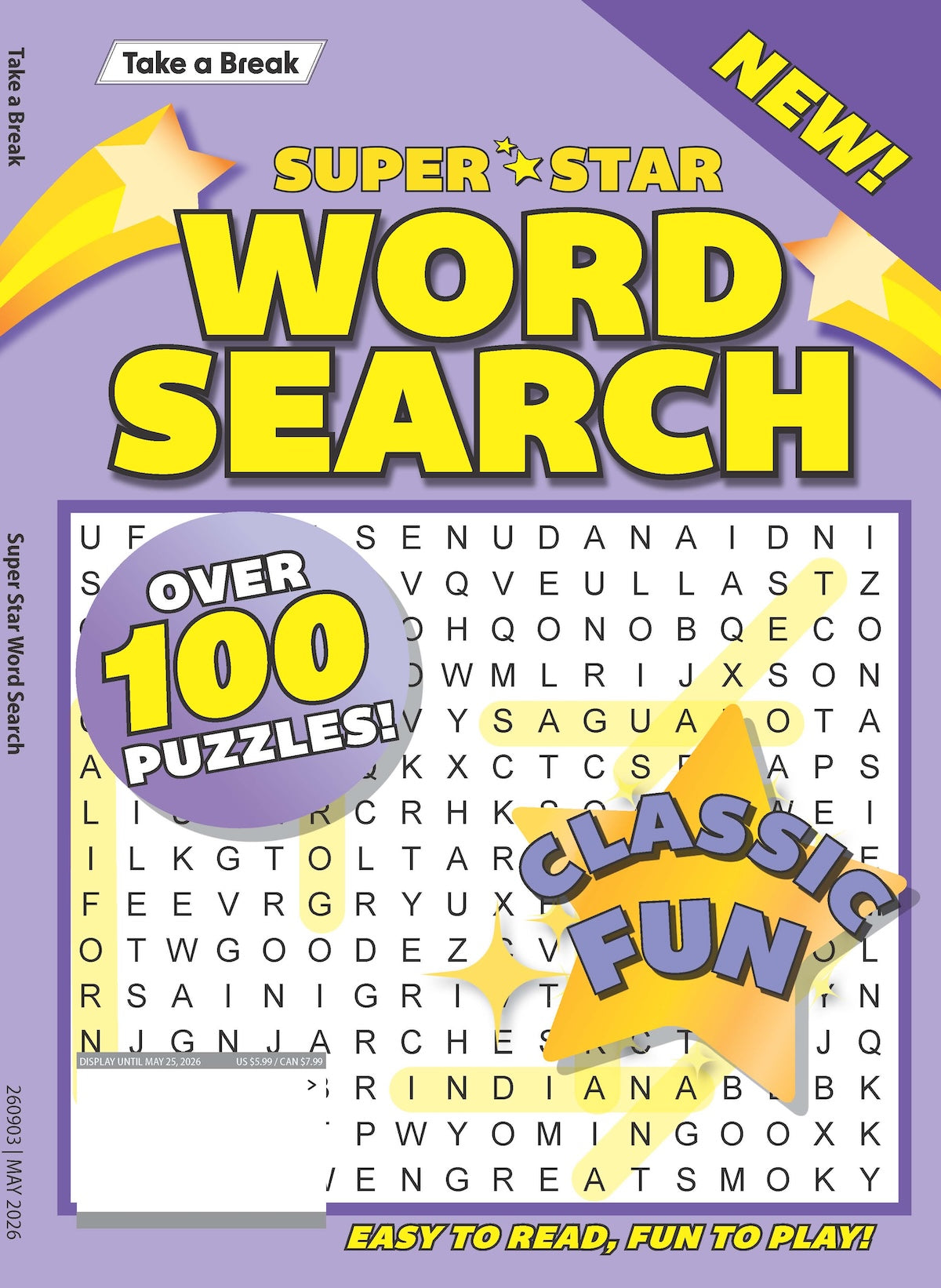 Take a Break - Superstar Word Search 26.04.10: Over 100 Puzzles, Classic Fun, Easy To Read, Fun To Play, Relax & Unwind, Great For Travel, Sharpen Your Brain & More! Magazine Shop US