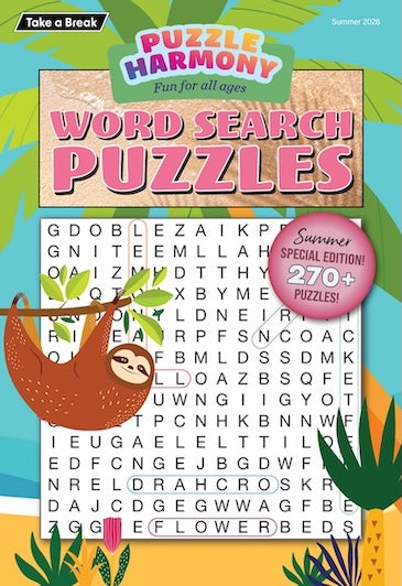 Puzzle Harmony - Word Search Summer Special 2026: Summer Themed Full-Sized Book, 270+ Puzzles, Perfect All Ages, Relax, Unwind, Unplug, De-Stress, Sit Back & Solve! Magazine Shop US