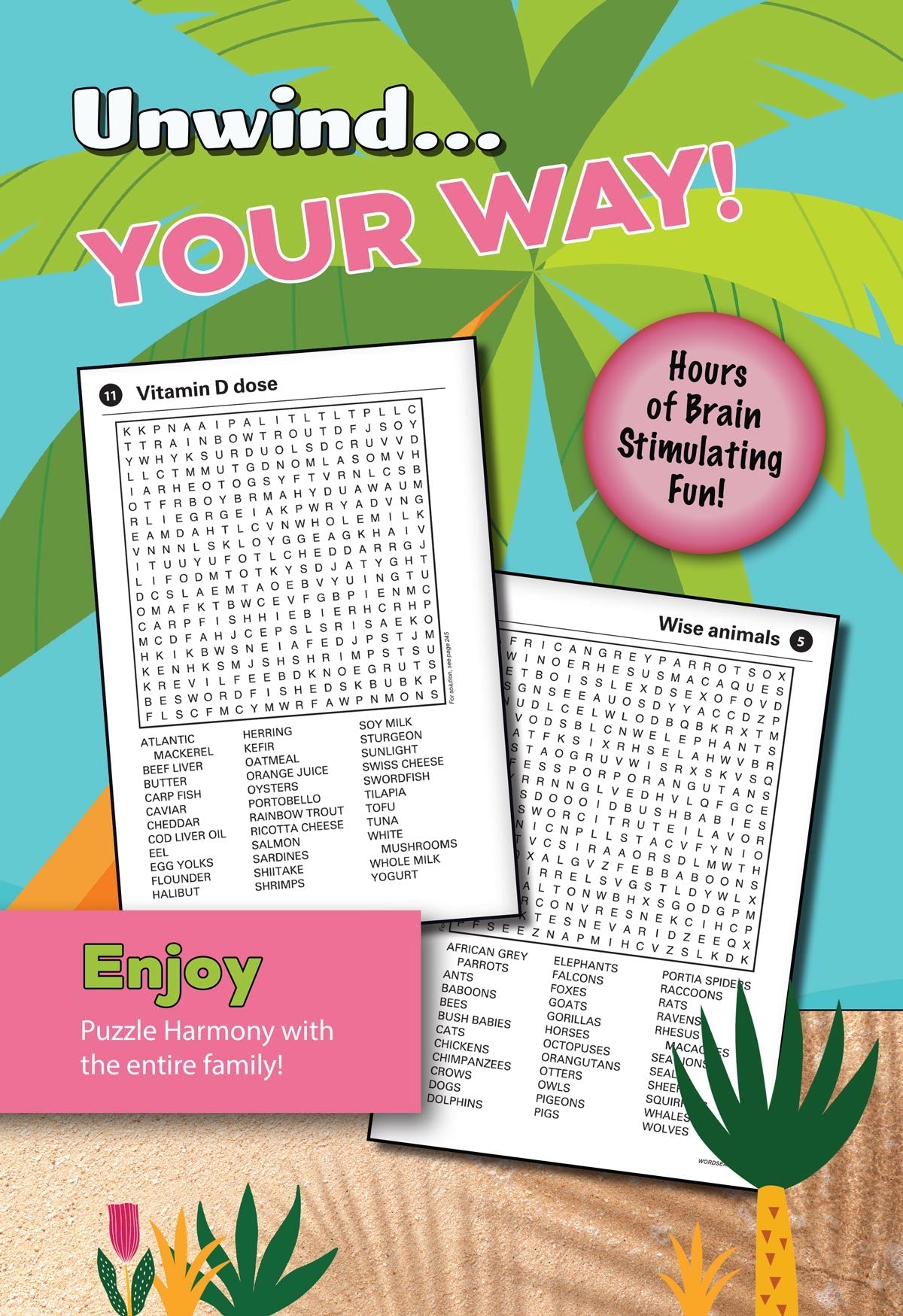 Puzzle Harmony - Word Search Summer Special 2026: Summer Themed Full-Sized Book, 270+ Puzzles, Perfect All Ages, Relax, Unwind, Unplug, De-Stress, Sit Back & Solve! Magazine Shop US