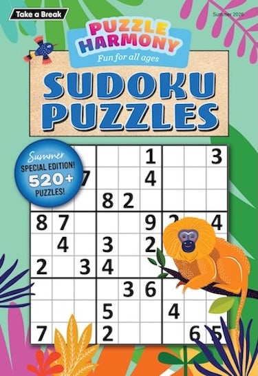 Puzzle Harmony - Sudoku Summer 2026 Special: Summer Themed Full-Sized Book, 520+ Puzzles, Perfect For All Ages, Relax, Unwind, Unplug, De-Stress, Sit Back & Solve! Magazine Shop US