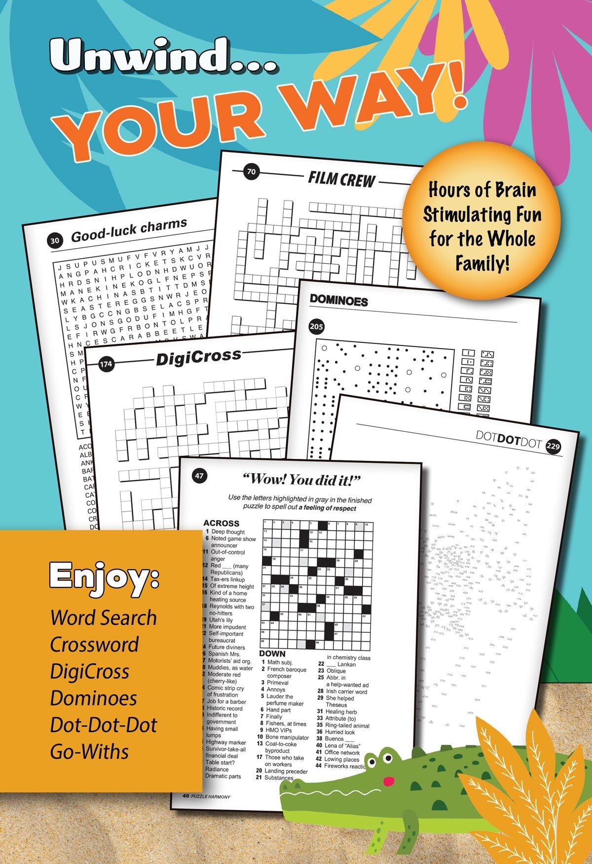 Puzzle Harmony - Variety Puzzles Summer 2026 Special: 520+ Puzzles, Summer Themed Full-Sized Book, Perfect For All Ages, Crossword, Sudoku, Dominoes, Word Search, Relax, Unwind, De-Stress & Solve! Magazine Shop US