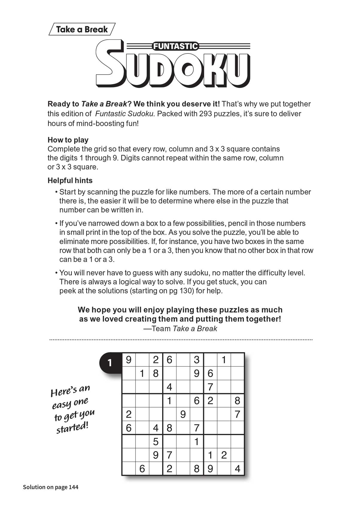 Take a Break - Funtastic Sudoku #4 Magazine Shop US