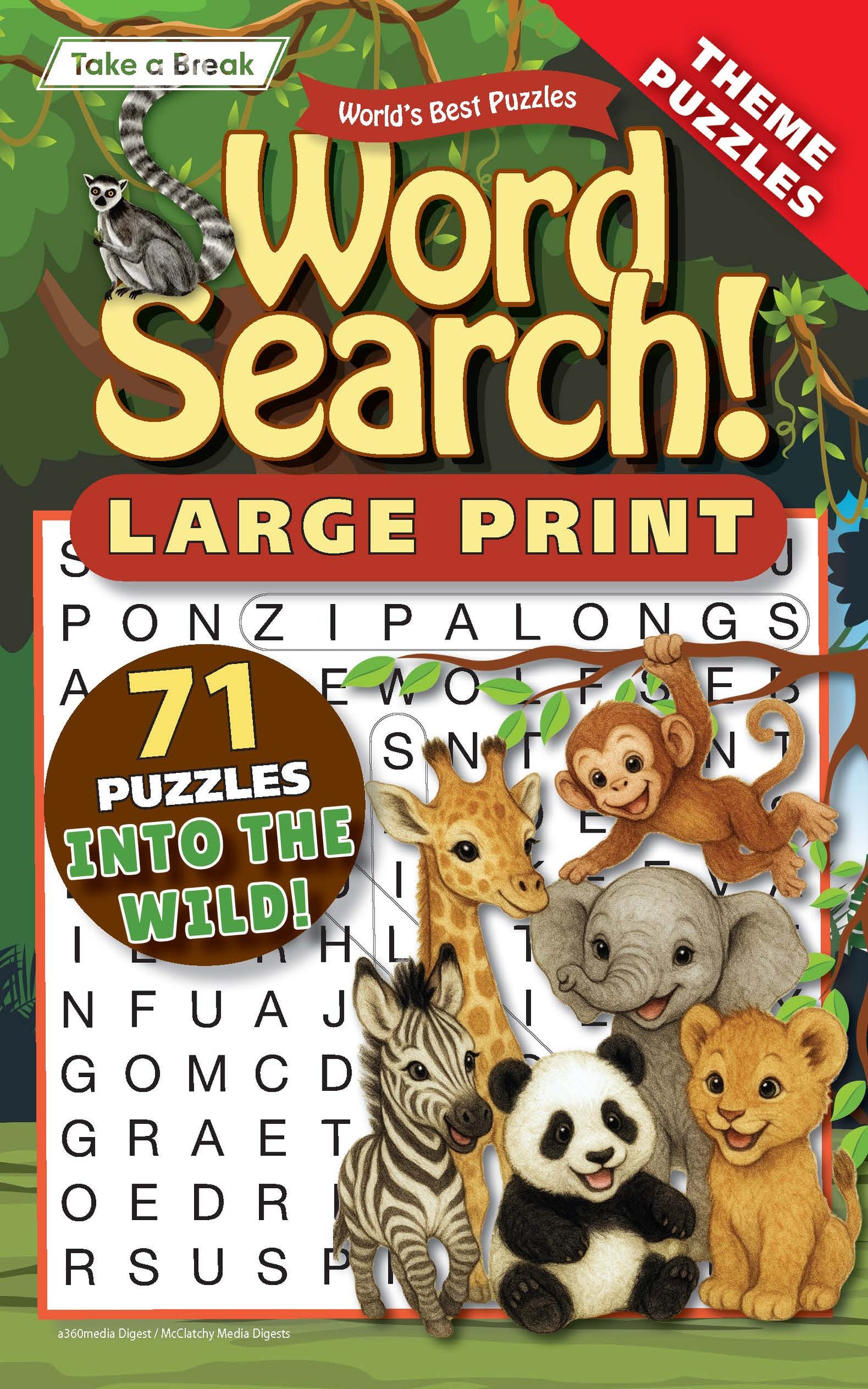 World's Best Puzzle - Word Search 25.12.05: Large Print, 71 Puzzles, Into The Wild Themed Puzzles, Easy To Read, Great For Travel, Relax, Unwind, Sharpen Your Brain & More! Magazine Shop US