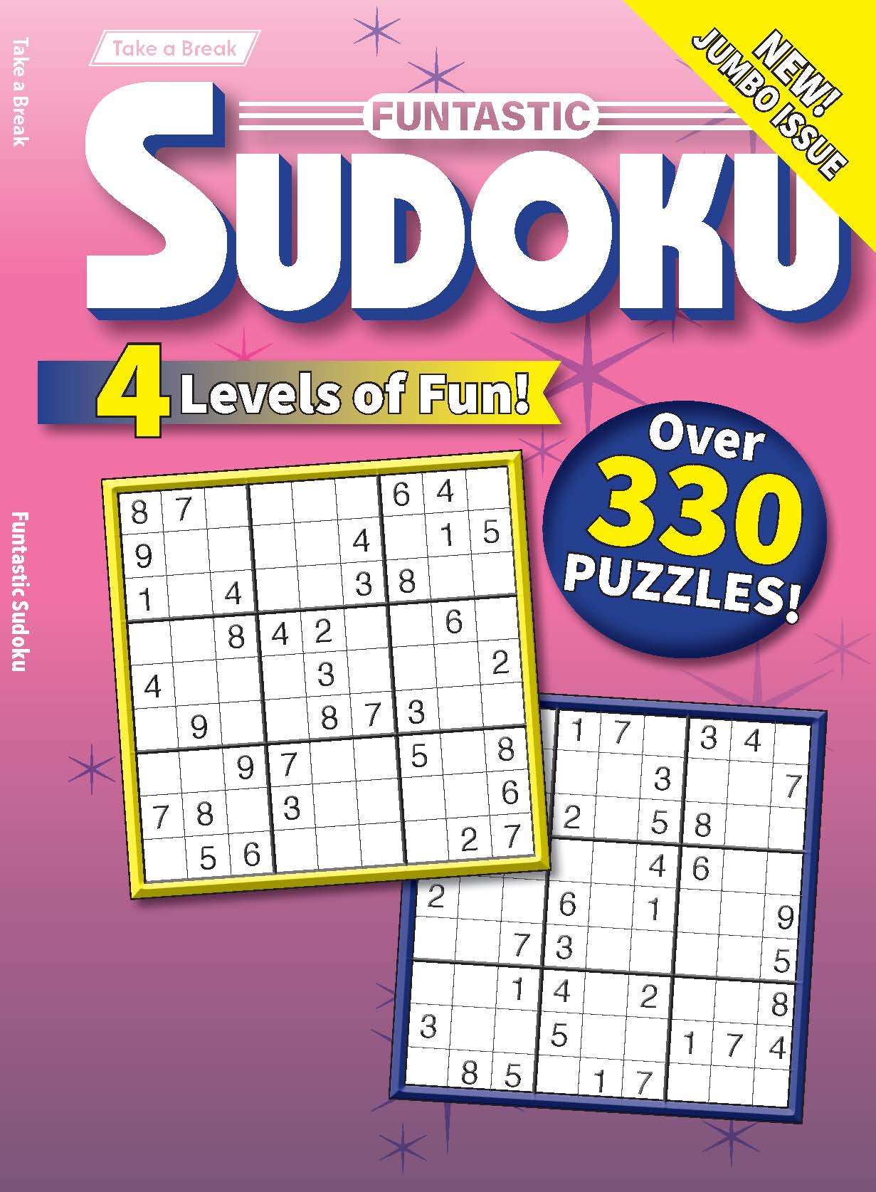 Take a Break - Funtastic Sudoku 26.01.02: Jumbo Issue With Over 330 Puzzles & 4 Levels of Fun, Relax & Unwind, Great For Travel, Brain Booster & More! Magazine Shop US
