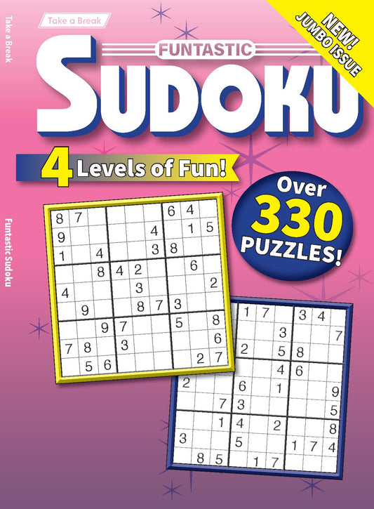 Take a Break - Funtastic Sudoku 26.01.02: Jumbo Issue With Over 330 Puzzles & 4 Levels of Fun, Relax & Unwind, Great For Travel, Brain Booster & More! Magazine Shop US
